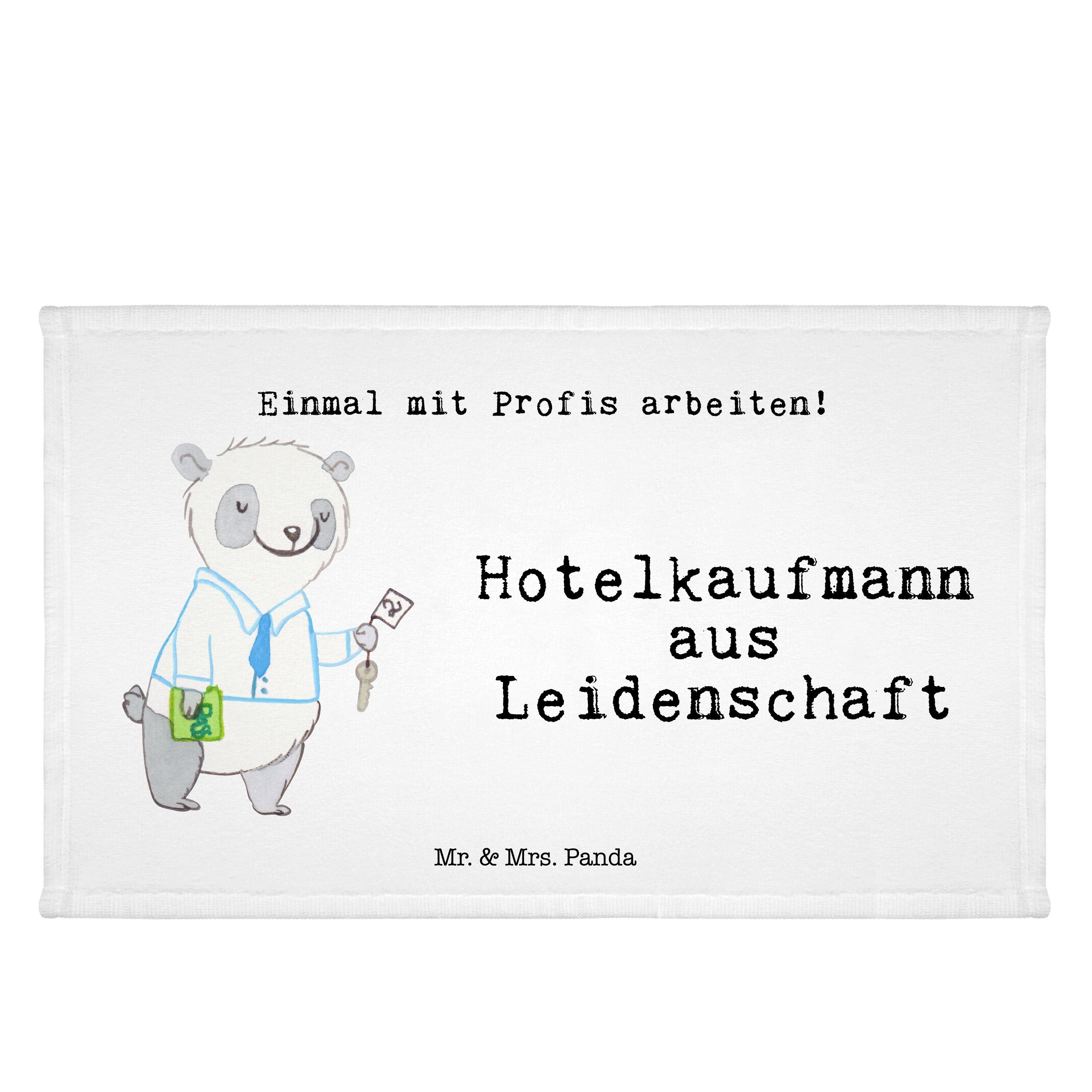 Mr. & Mrs. Panda Handtuch Hotelkaufmann aus Leidenschaft - Weiß - Geschenk, Reisehandtuch, Kind, (1-St)