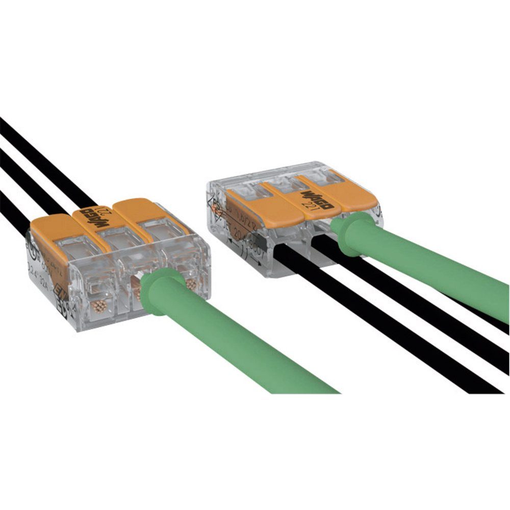 WAGO Verbindungsklemme WAGO 221-412-100 221 Verbindungsklemme flexibel: 0.14-4 mm² starr: 0.2
