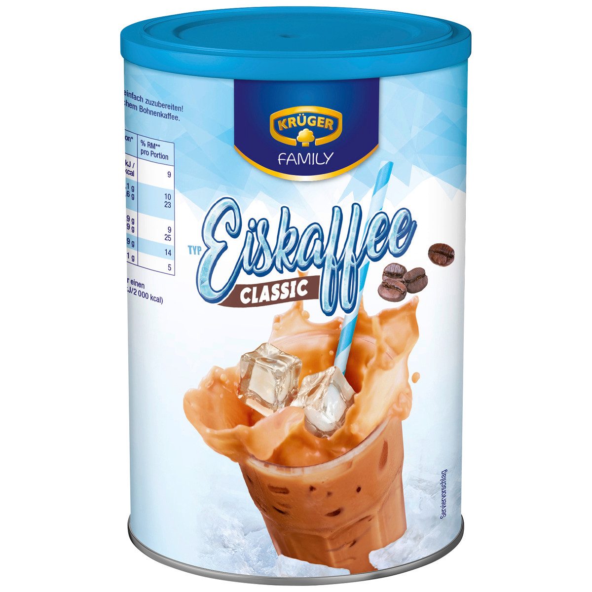 Krüger Kaffee, Krüger Eiskaffee Classic löslicher Bohnenkaffee mit kalter Milch 275g
