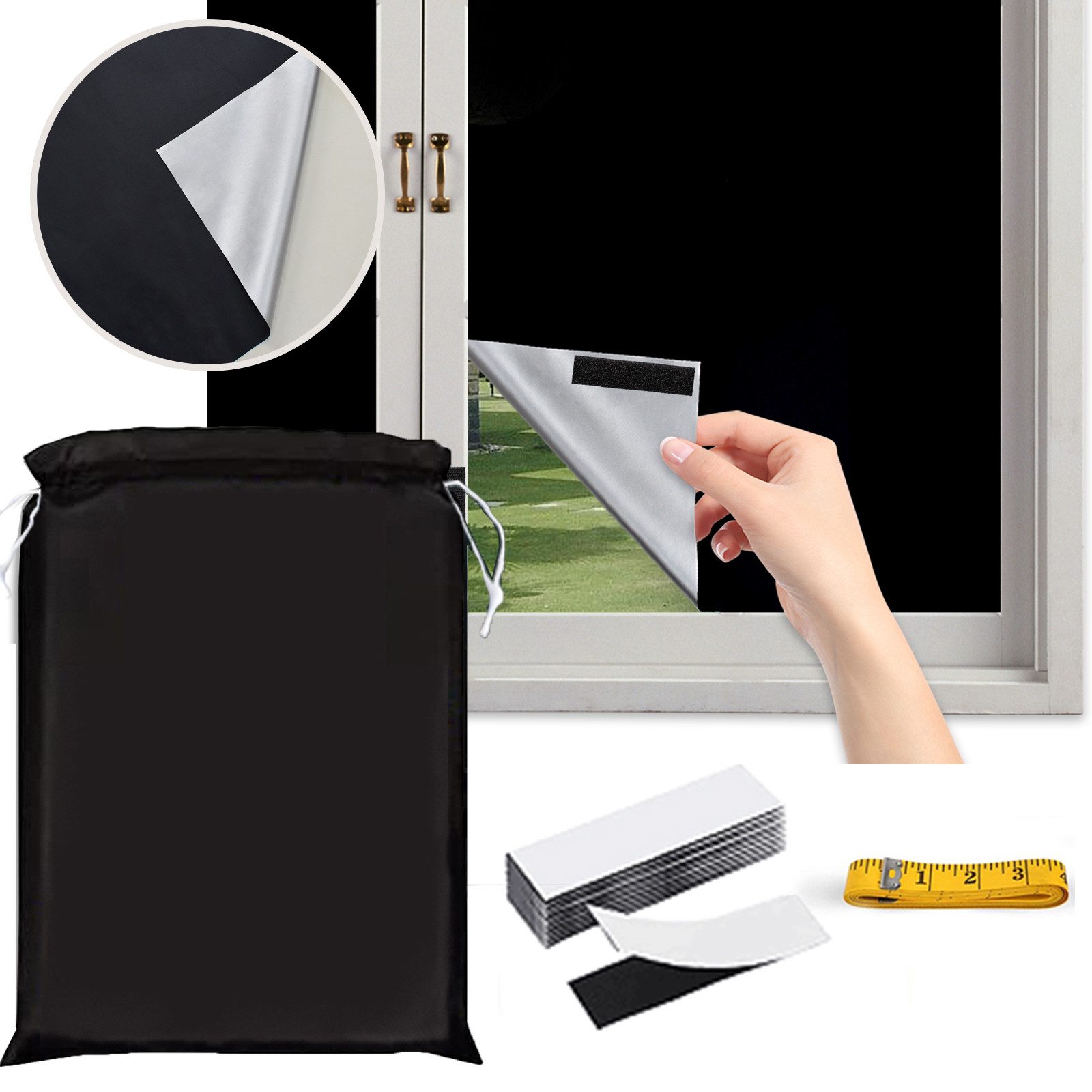 Rollo Verdunklungsrollo Thermo-Rollo, Dachfenster Verdunkelung, Ohne Bohren günstig online kaufen