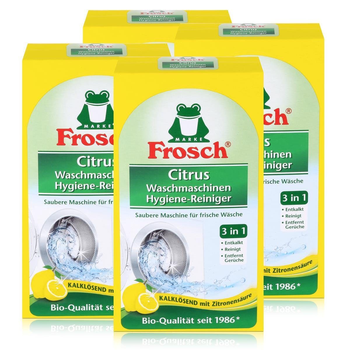 FROSCH Frosch Citrus Waschmaschinen Hygiene-Reiniger 250g - Kalklösend (4er P Spezialwaschmittel