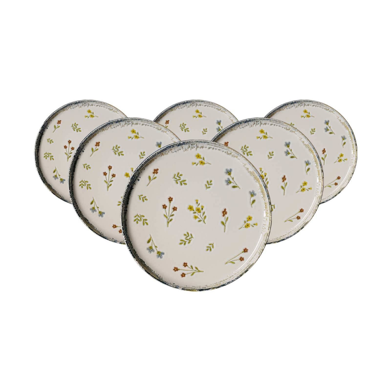 Ritzenhoff & Breker Frühstücksteller Viola Dessertteller ø 19,5 cm 6er Set, (6 St)