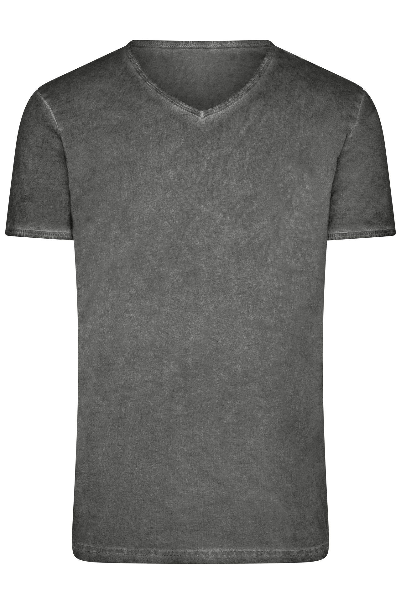 James & Nicholson T-Shirt Doppelpack Figurbetontes Herren T-Shirt mit Spray Print JN976 (Doppelpack, 2er-Pack) Trendiges T-Shirt mit V-Ausschnitt