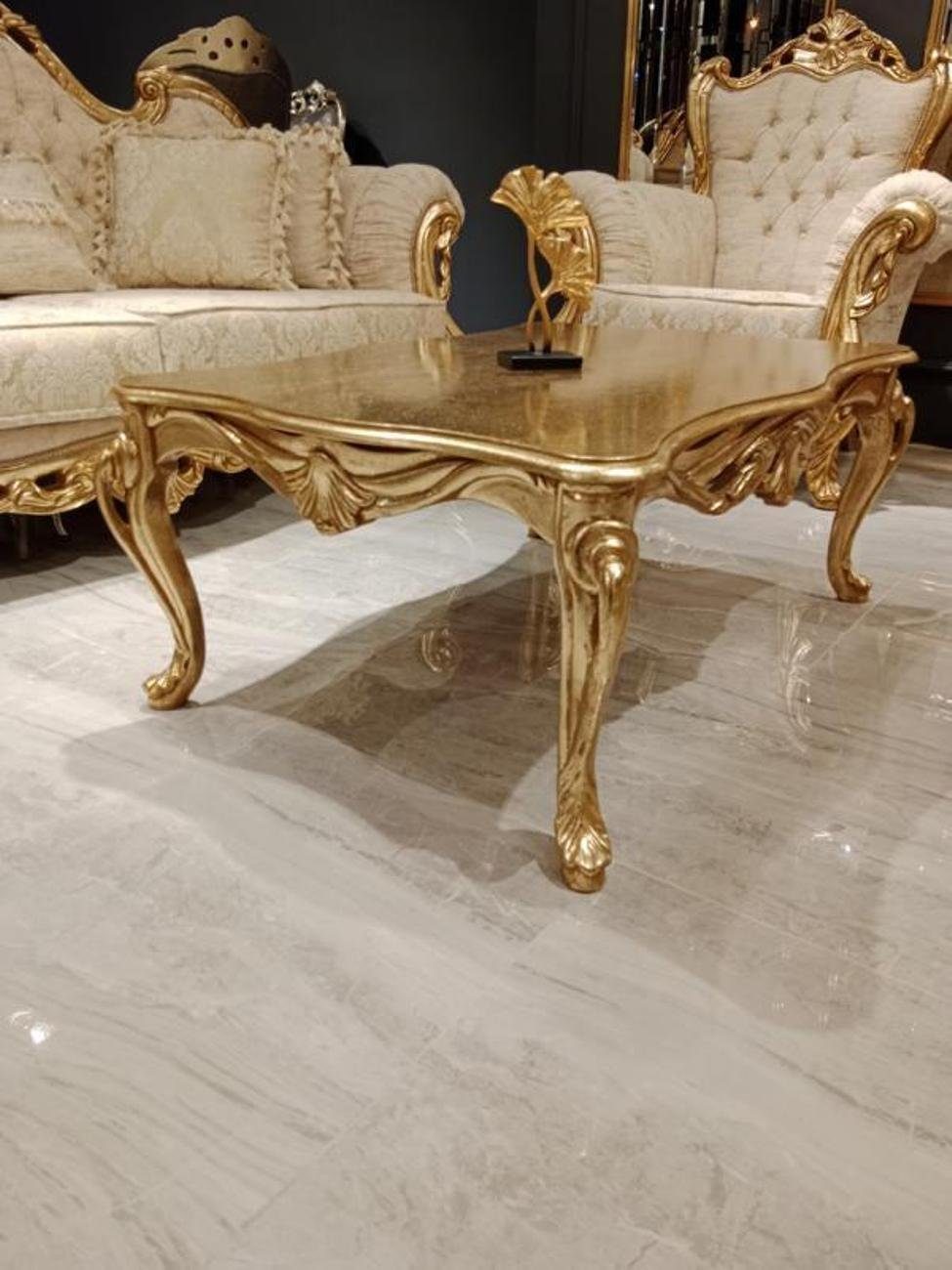 (1-St., JVmoebel Europa nur Couchtisch Made Gold in Möbel Luxus Couchtisch Design Wohnzimmer Klassisch Couchtisch), 1x Tische Holz