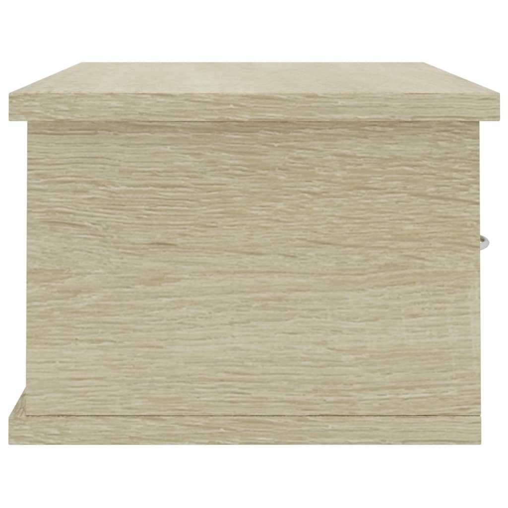 Holzwerkstoff, 1-tlg. Sonoma-Eiche Regal Wand-Schubladenregal vidaXL Sonoma 60x26x18,5 Eiche cm