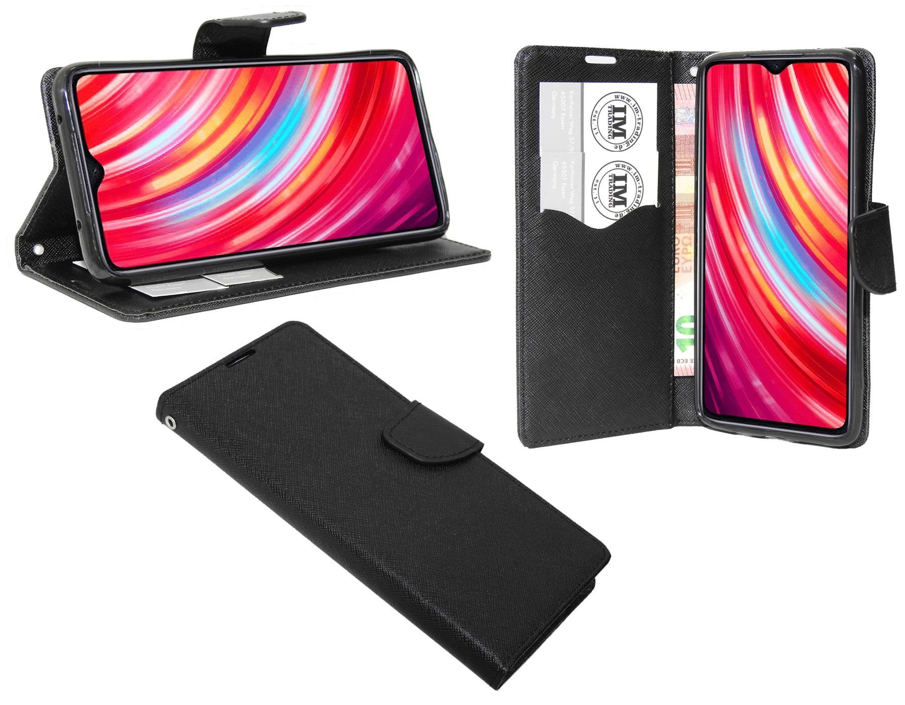 cofi1453 Handyhülle Hülle Tasche für Xiaomi Redmi Note 8 Pro, Kunstleder Schutzhülle Handy Wallet Case Cover mit Kartenfächern, Stan