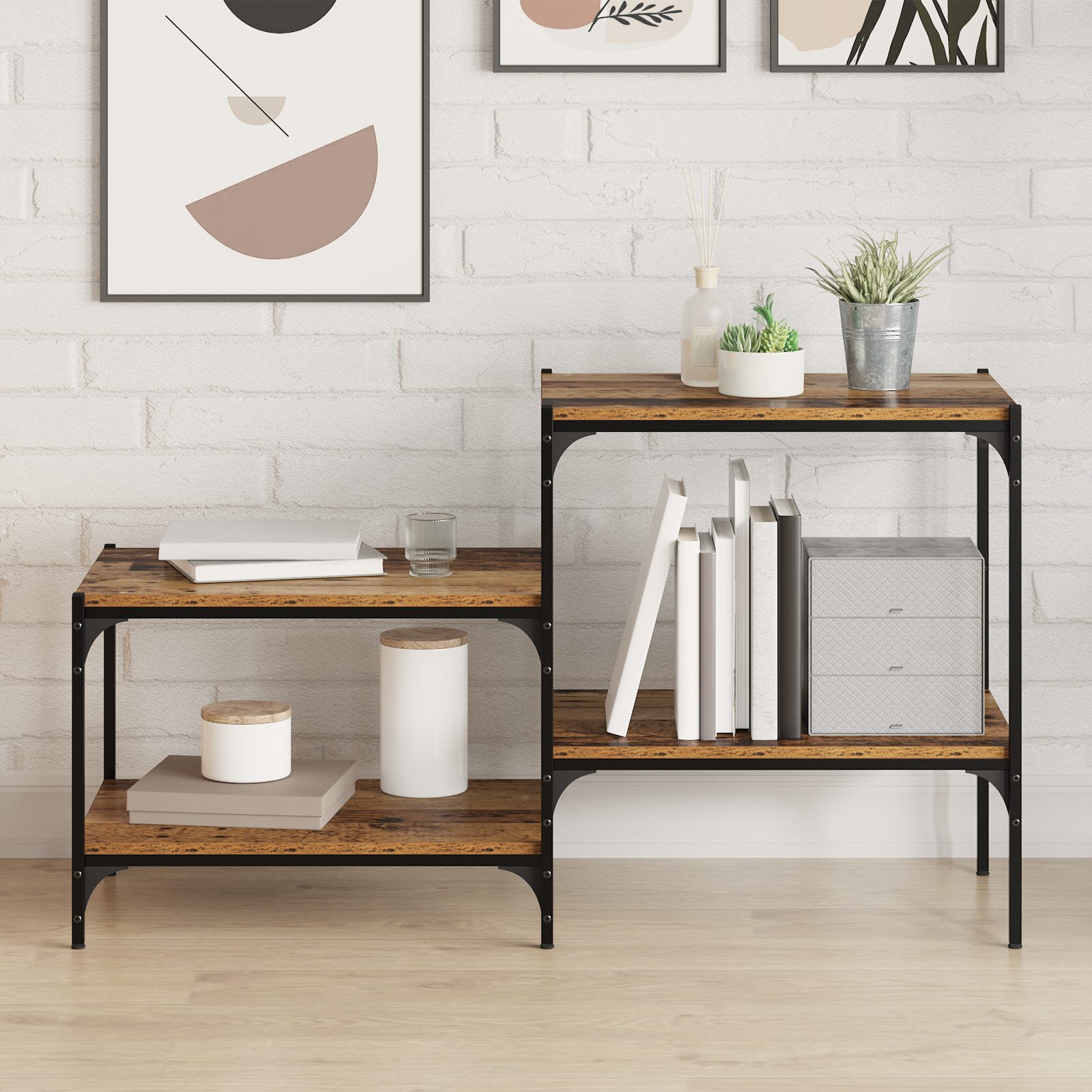 vidaXL Bücherregal Bücherregalbrett 4 pcs Braun günstig online kaufen