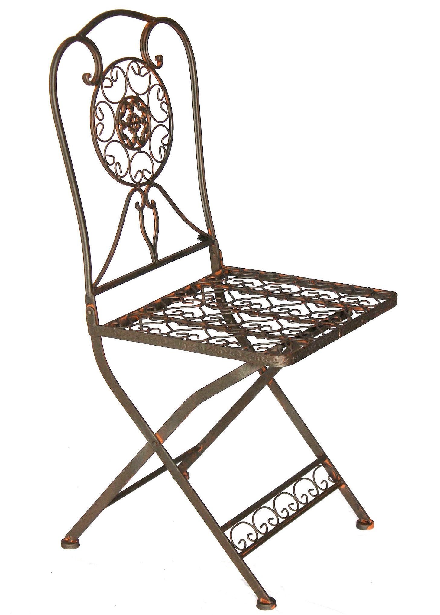 DanDiBo Gartenstuhl Metall Tecla 17921 Metallstuhl Stuhl Garten Vintage Eisen