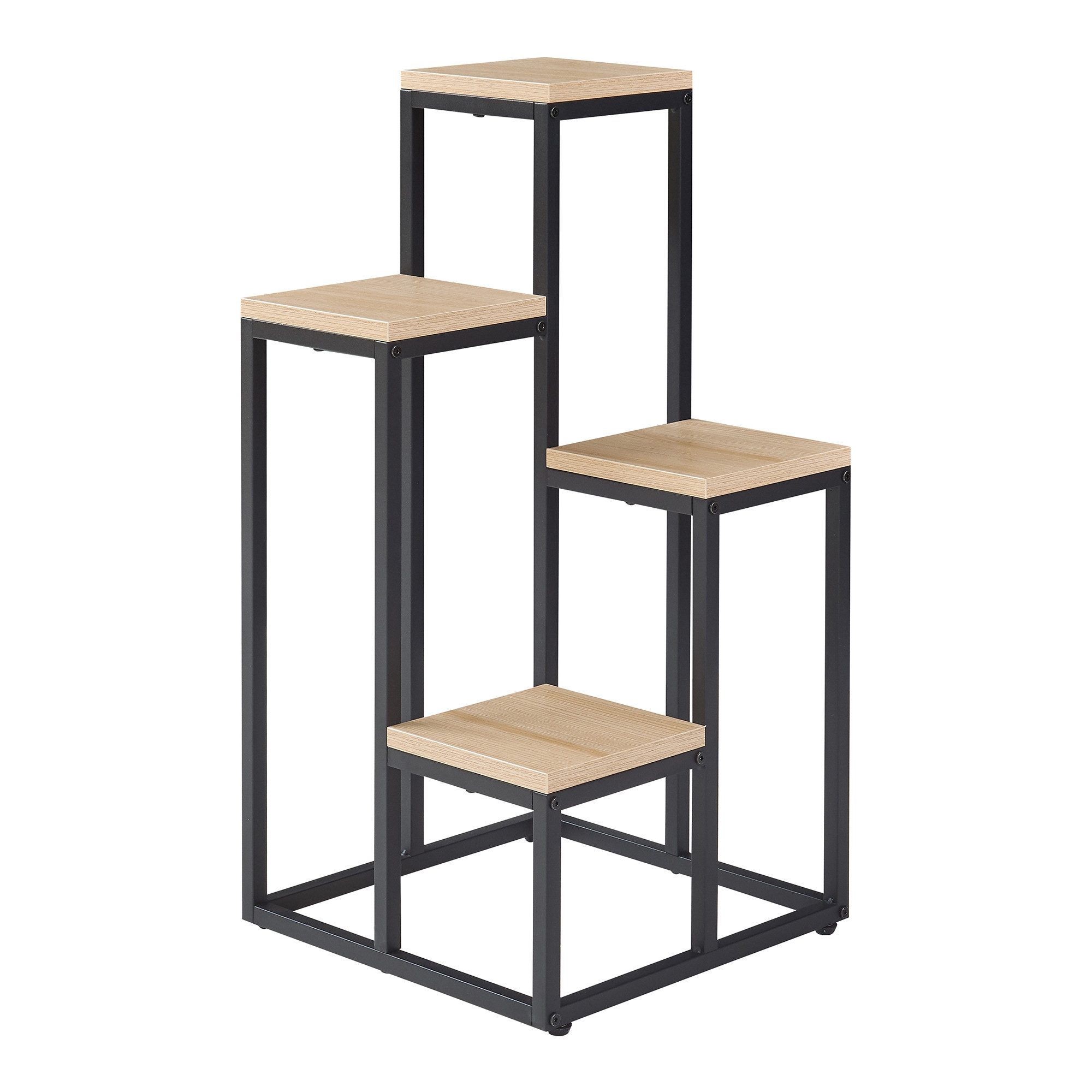 en.casa flower stand, »Ameland« plant stand, metal, black