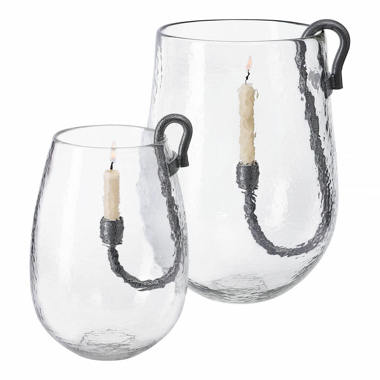Mirabeau Windlicht Windlicht 2er Set Lorcalla klar/schwarz (2er Set, 2er Set)