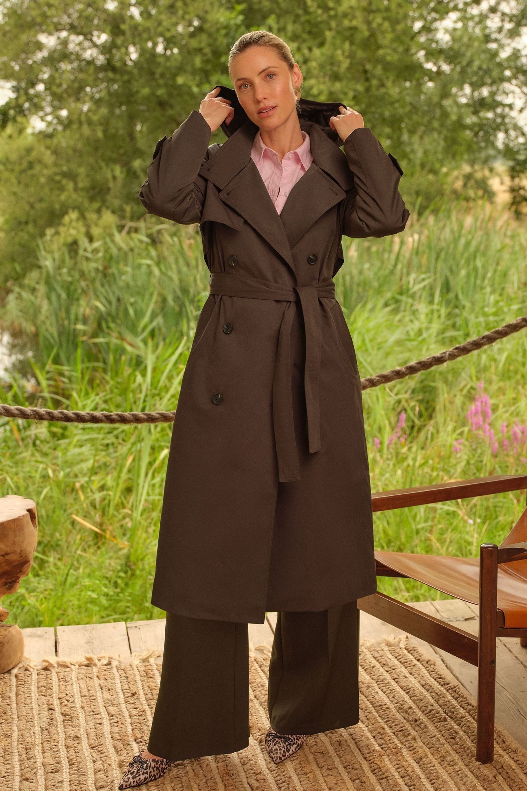 Love & Roses Trenchcoat Love & Roses Trenchcoat mit Kapuze, Regular (1-tlg)