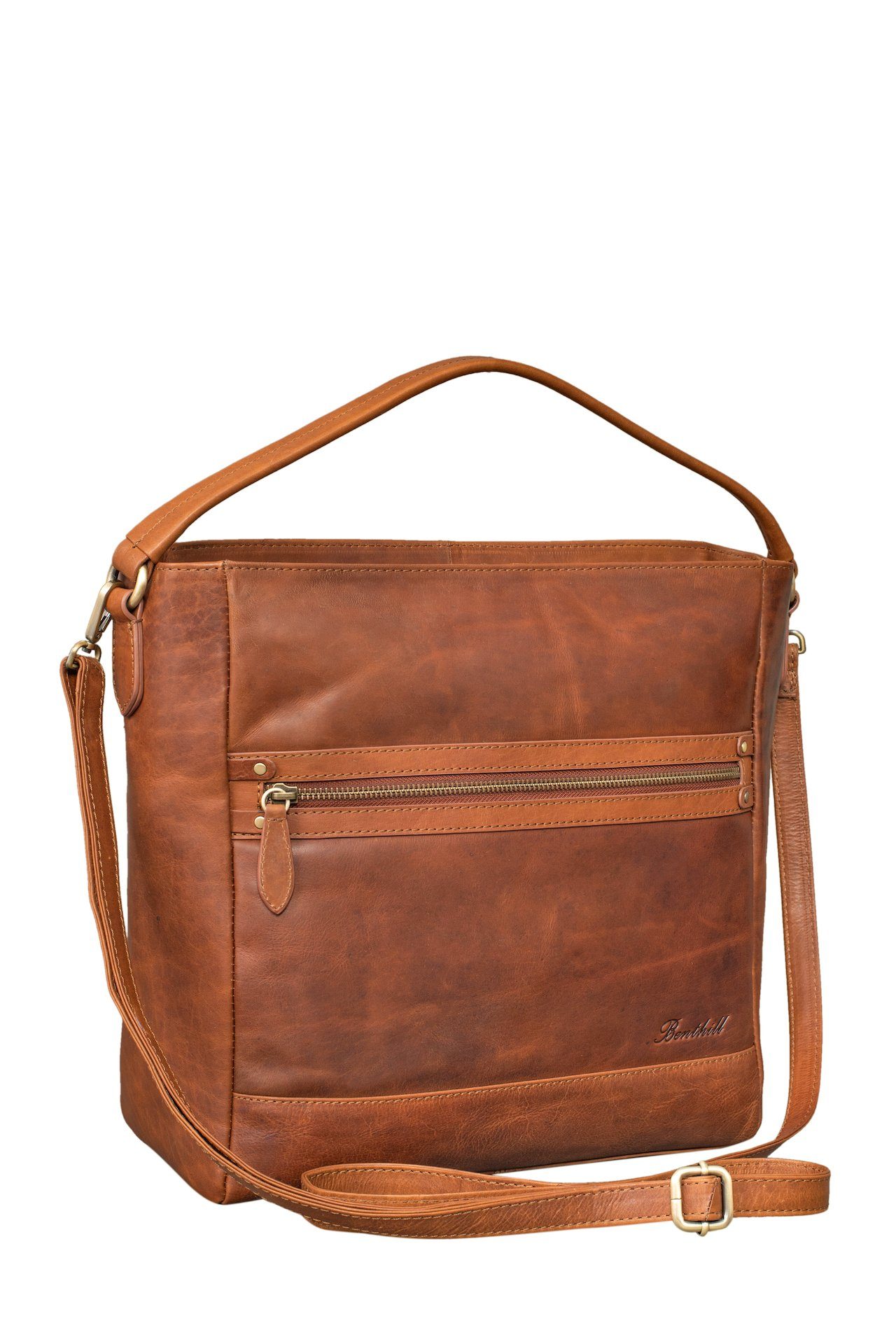 Benthill Umhängetasche Damen Echt Leder Handtasche Bag Frauen Groß Vintage günstig online kaufen