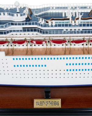 BRUBAKER Dekoobjekt Modellschiff Majesty of the Seas (1 St), Luxus Kreuzfahrtschiff, Replika im Maßstab 1:350, Handwerksarbeit mit Zertifikat, 76 x 15 x 30 cm Luxus Dekoration Schiff
