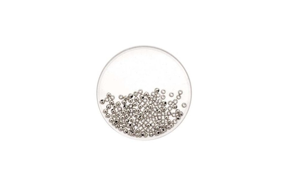 Glorex Dekoband Glorex Perle Metallic 4 mm silber 80 Stück
