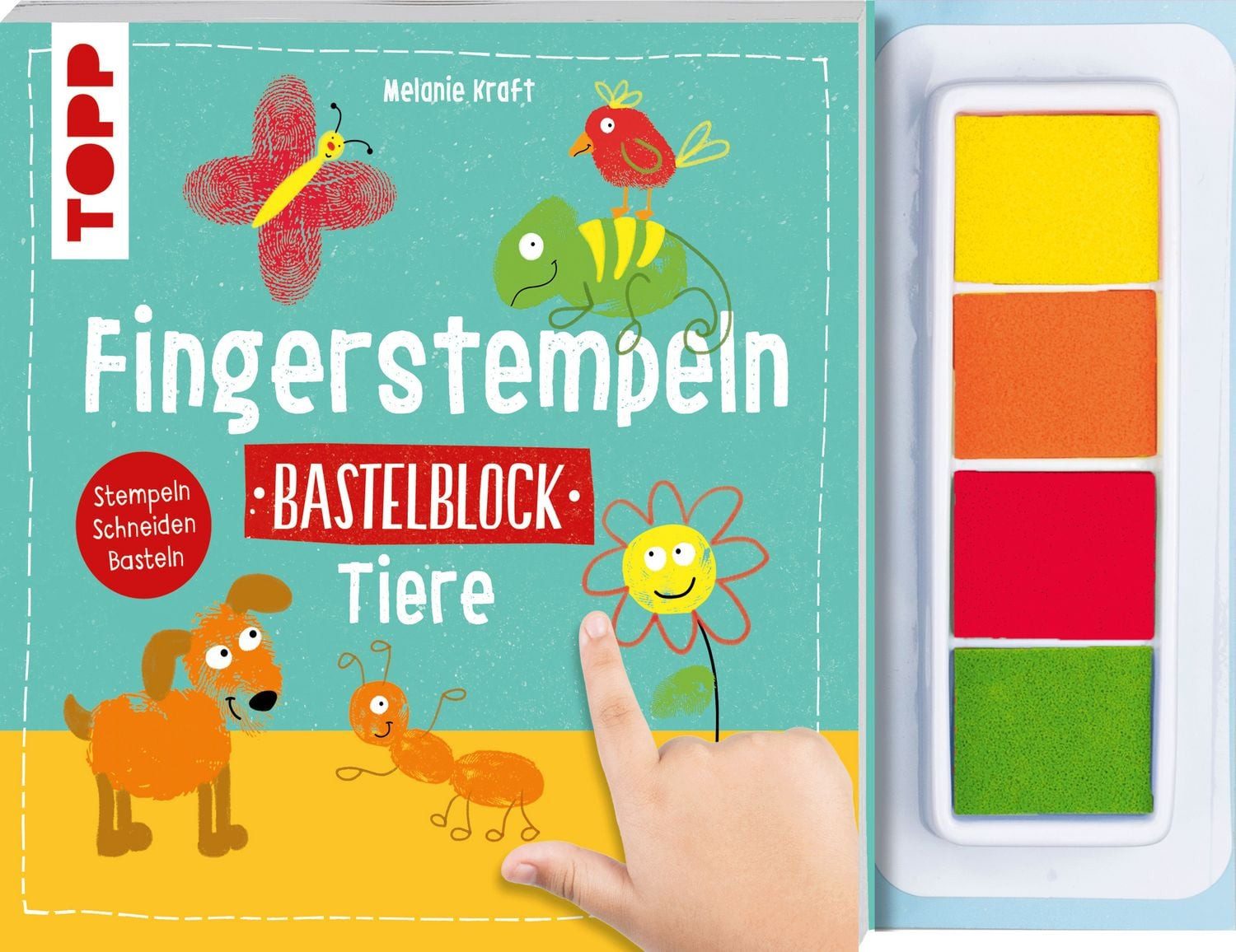 Fingerstempeln. Bastelblock Tiere / Melanie Kraft