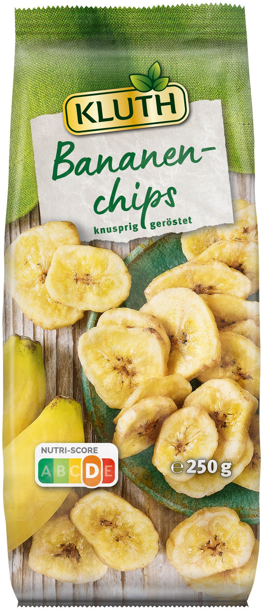 KLUTH Knabberei, Kluth Bananen Chips 250g