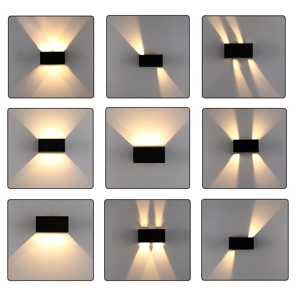 Wandleuchte Wandlampe Auf 1 LETGOSPT Klee ab 12W x LED Einstellbarer 12W Wandleuchten LED LED und