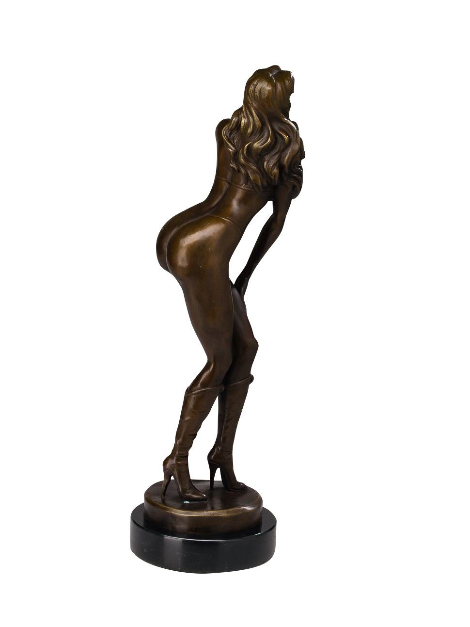 Erotik Akt Aubaho Frau Kunst Skulptur Bronzefigur Pin erotische Bronzeskulptur Bronze