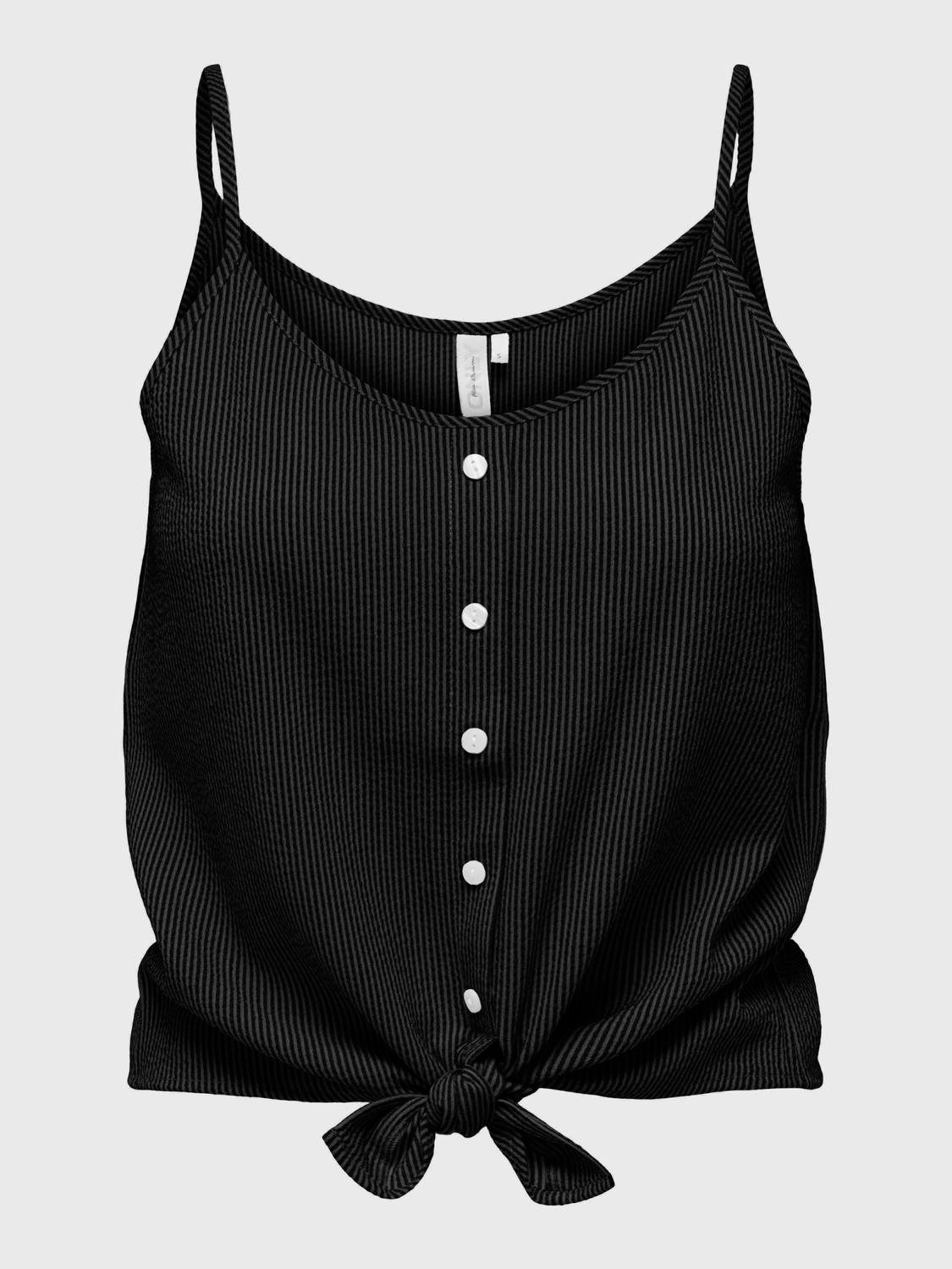ONLY Trägertop ONLLECEY SL KNOT SINGLET NOOS WVN Materialmix, regular fit