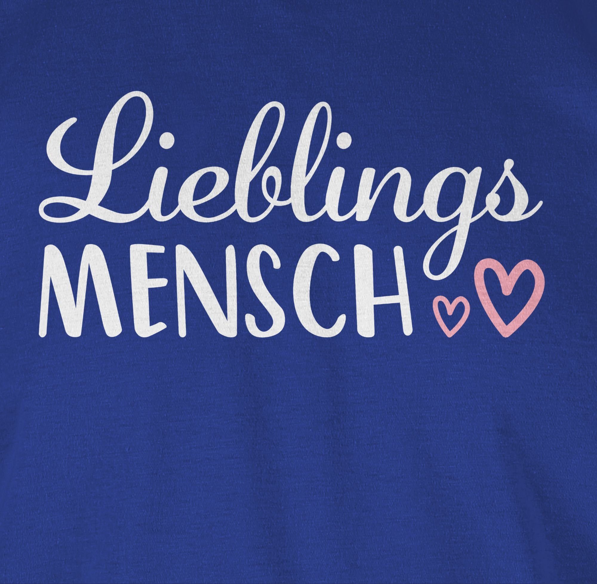 Shirtracer T-Shirt Liebe Schriftzug Lieblingsmensch Royalblau Partner 02 Valentinstag