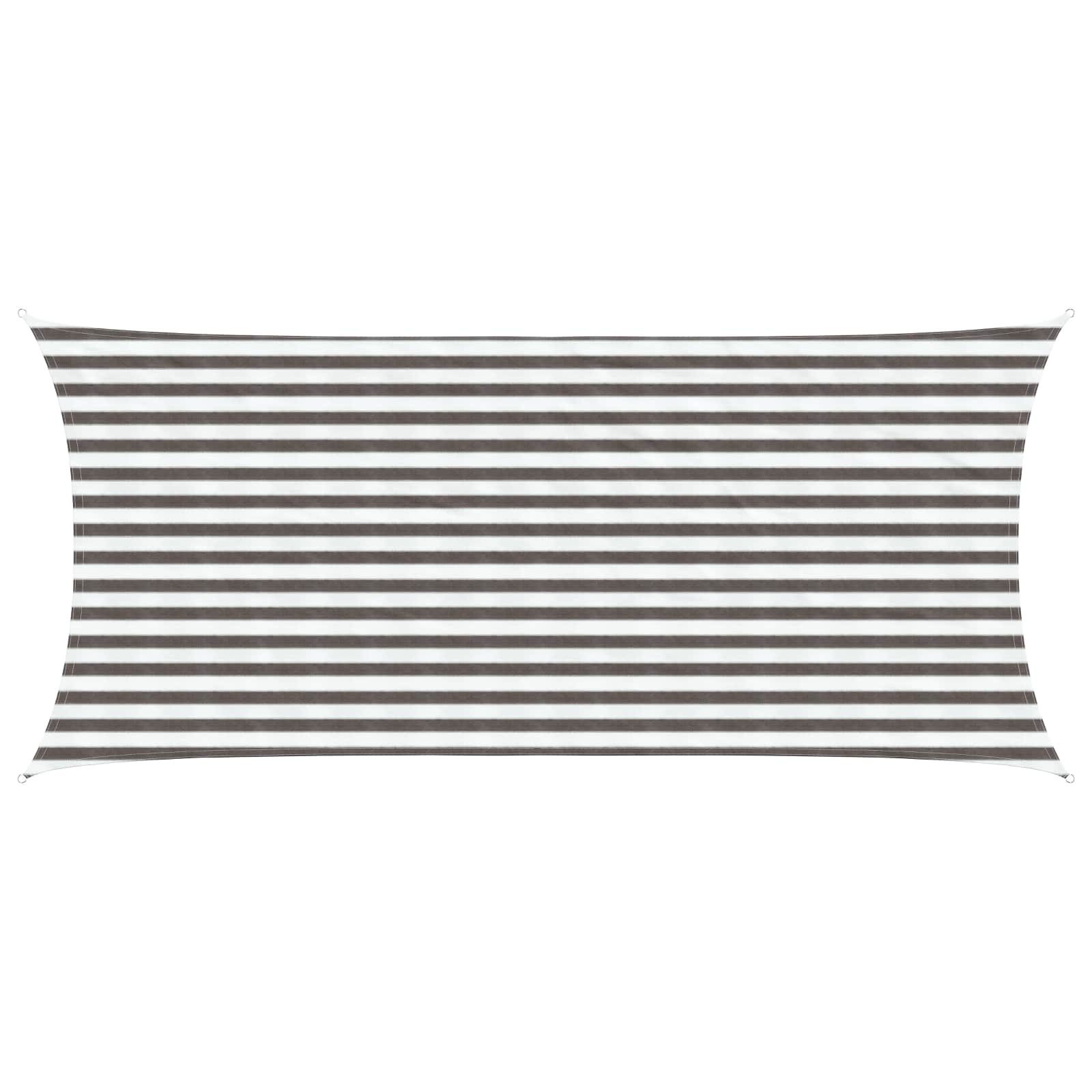 vidaXL Sonnensegel Sonnensegel 2 x 4,5 m HDPE Rechteckig Hellgrau und Weiß, (1-tlg)