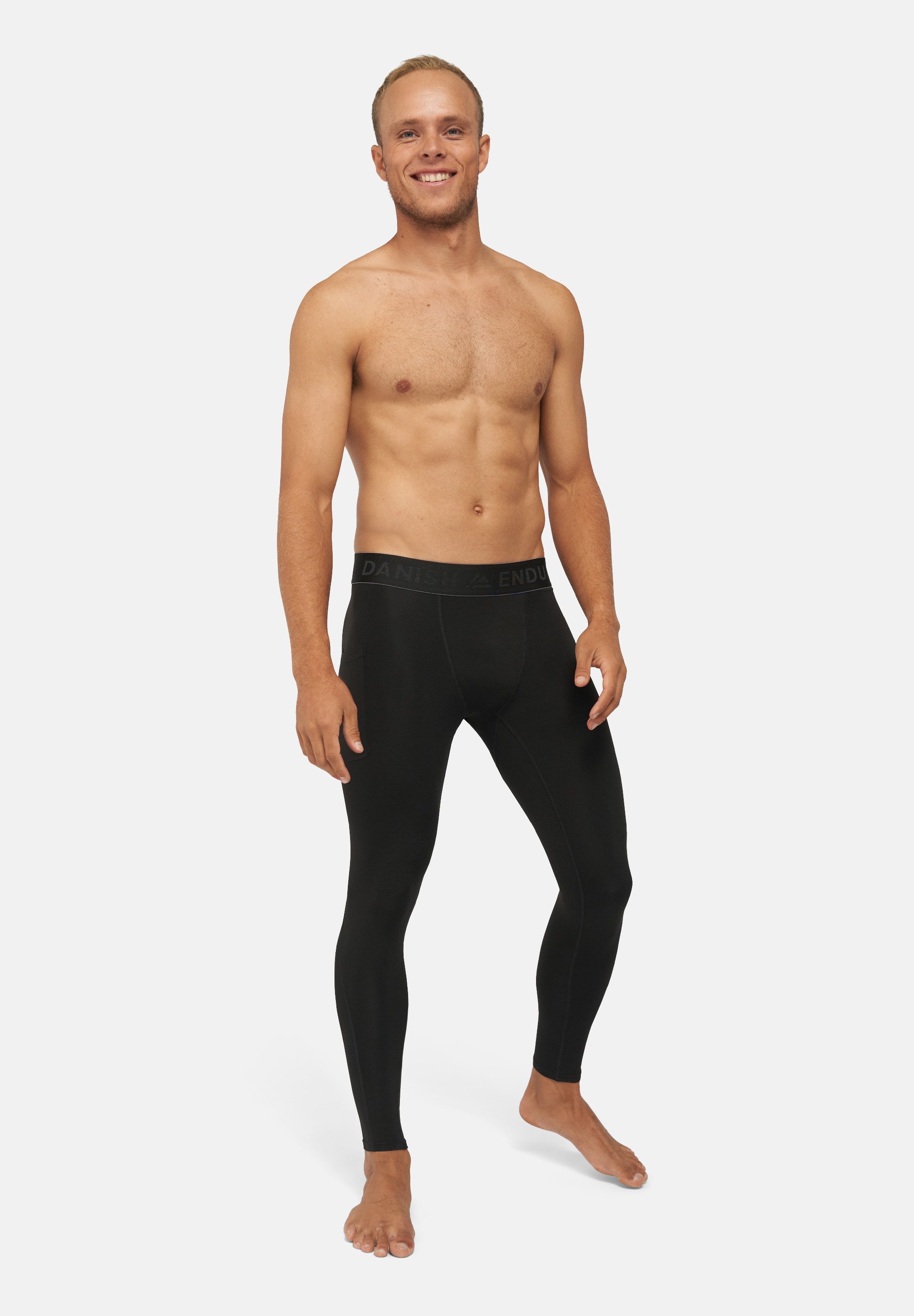 DANISH ENDURANCE Leggings Compression Tights Herren (2er-Pack) Lange Laufhose mit Tasche