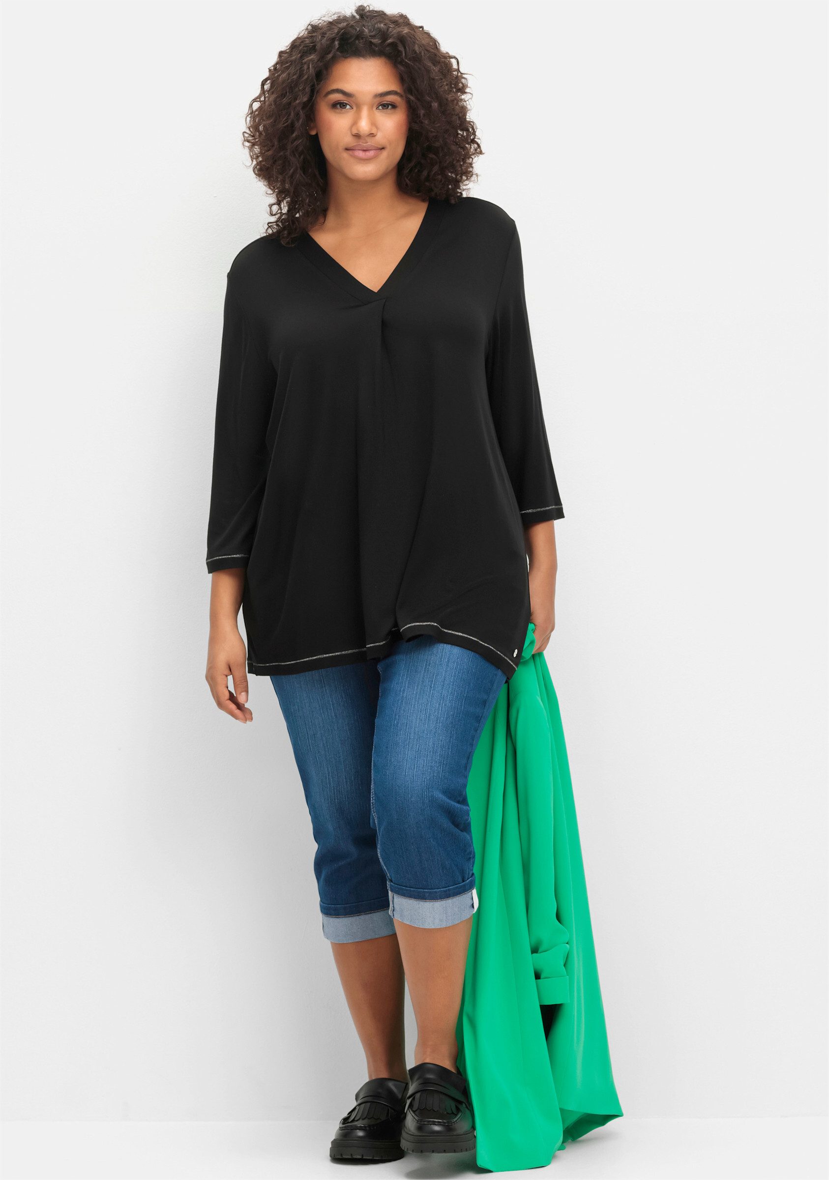 Sheego T-Shirt 3/4-Arm-Shirt günstig online kaufen