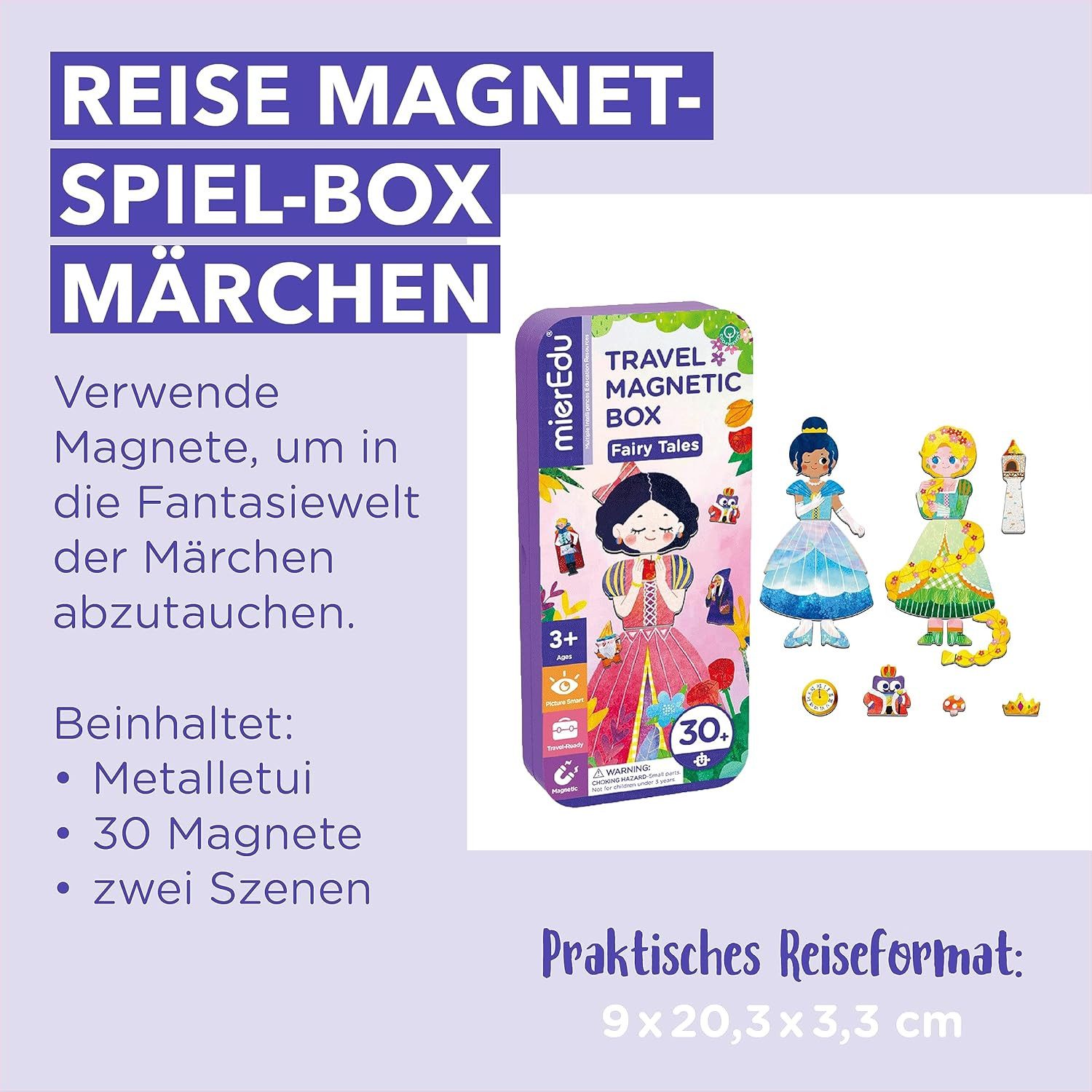 MIEREDU Lernspielzeug Magnetpuzzle Magnetspiel-Box Prinzessin Einhorn günstig online kaufen