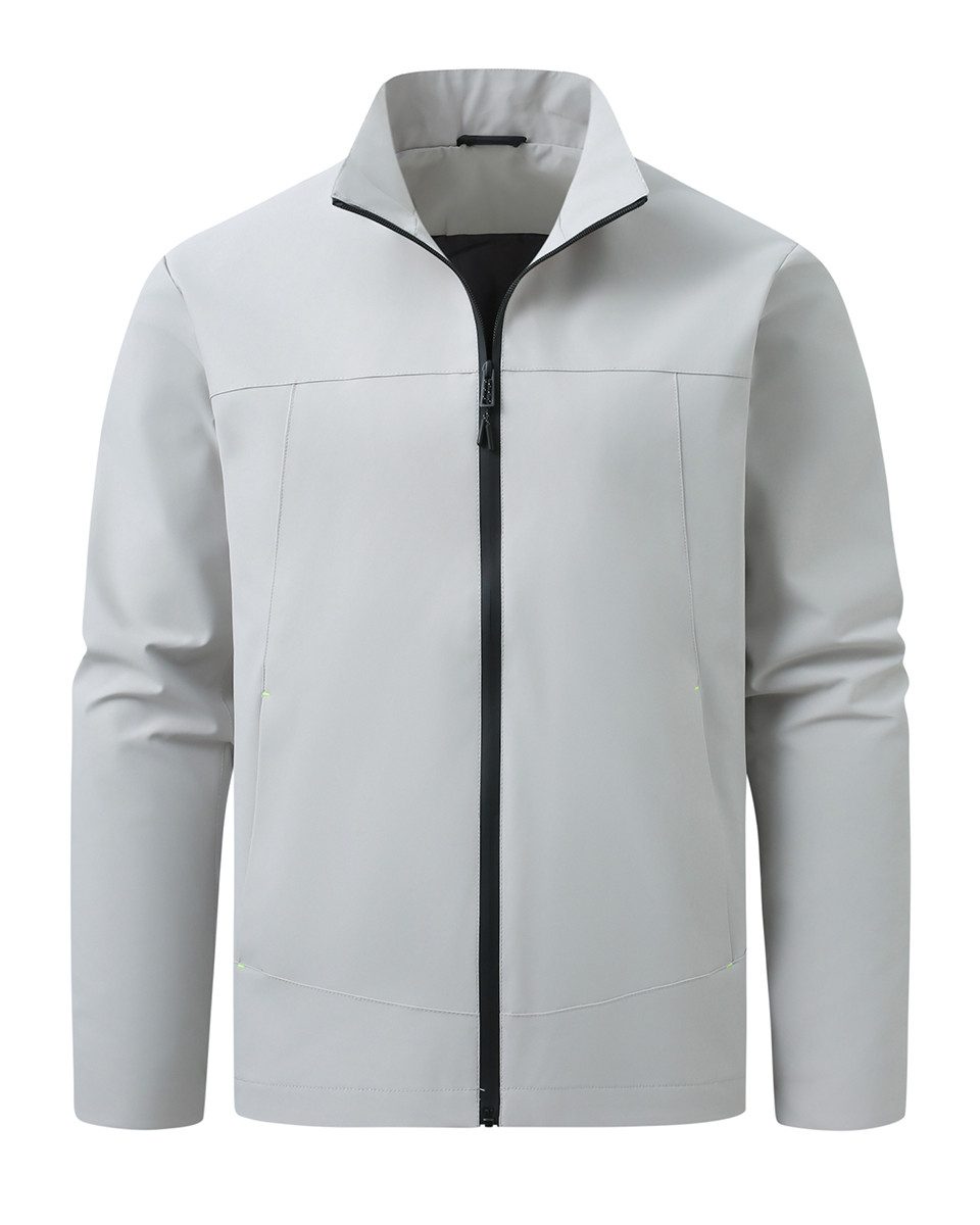 Allthemen Bomberjacke Herren Übergangsjacke Relaxed Fit mit Stehkragen und Reißverschluss