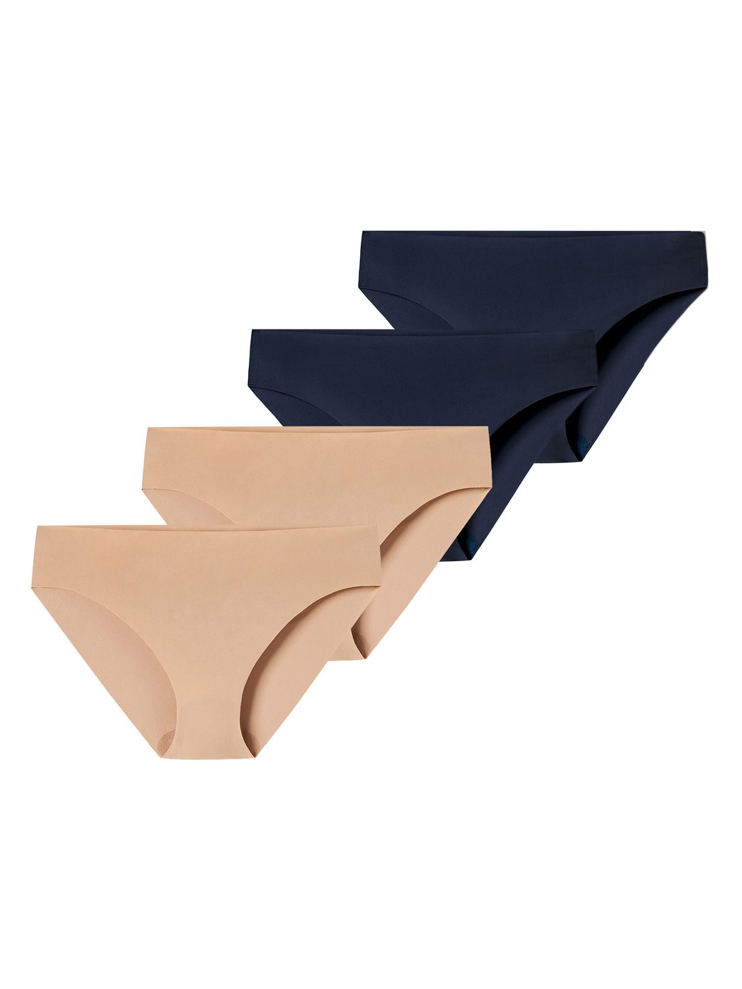 Schiesser Slip Invisible Light (4-St) Unterhose, Basic Slip, Slip