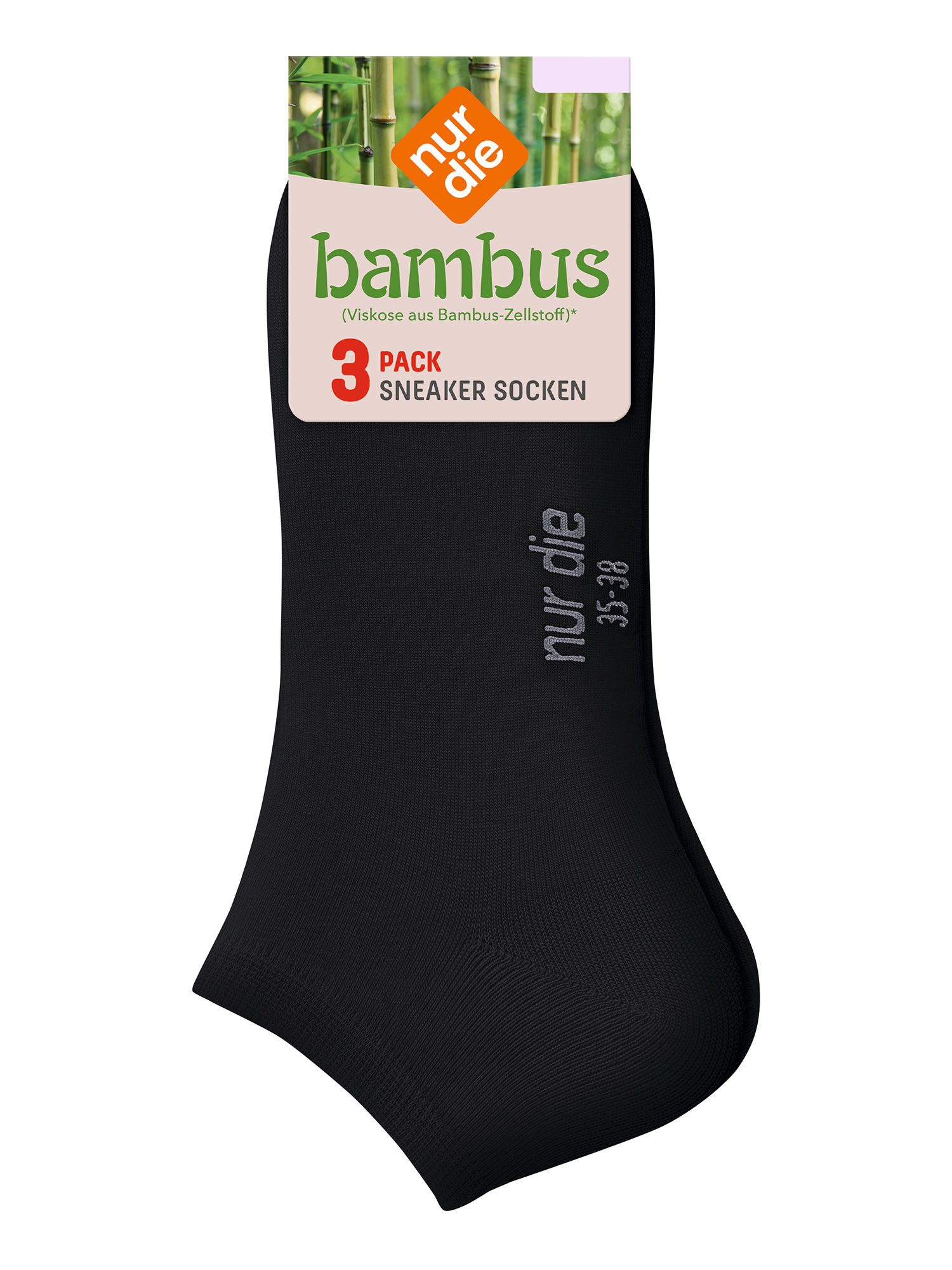 Nur Die Sneakersocken Bambus (3-Paar) Sneaker Socken, Kurzsocken, Füßlinge