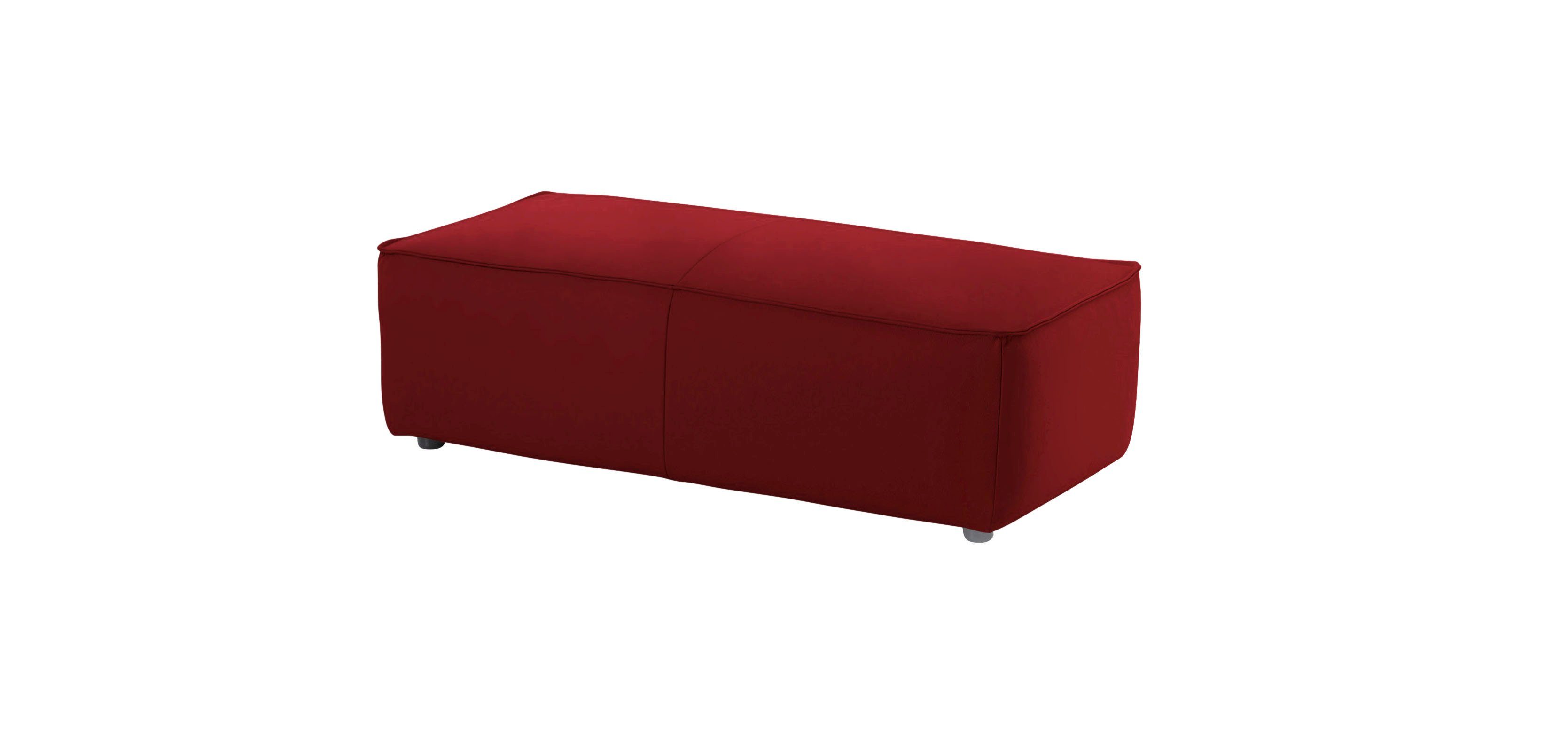 W.SCHILLIG Ecksofa around-the-block Mega-Sofa & Hocker, viel Platz, Breite 300cm, L-Form, Spar-Set, inklusive Hocker, mit eleganter Biese, mit Federkern