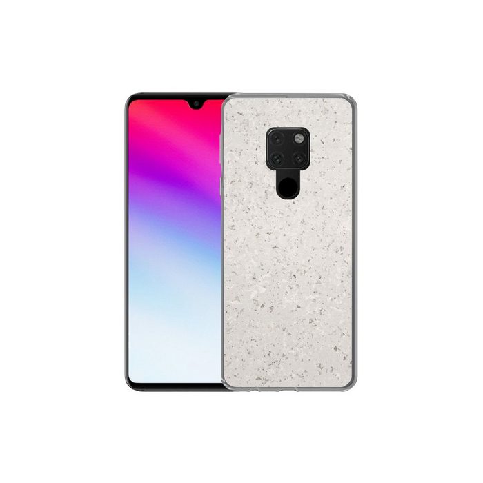 MuchoWow Handyhülle Granit - Grau - Muster - Design - Weiß Phone Case Handyhülle Huawei Mate 20 Silikon Schutzhülle RV10870