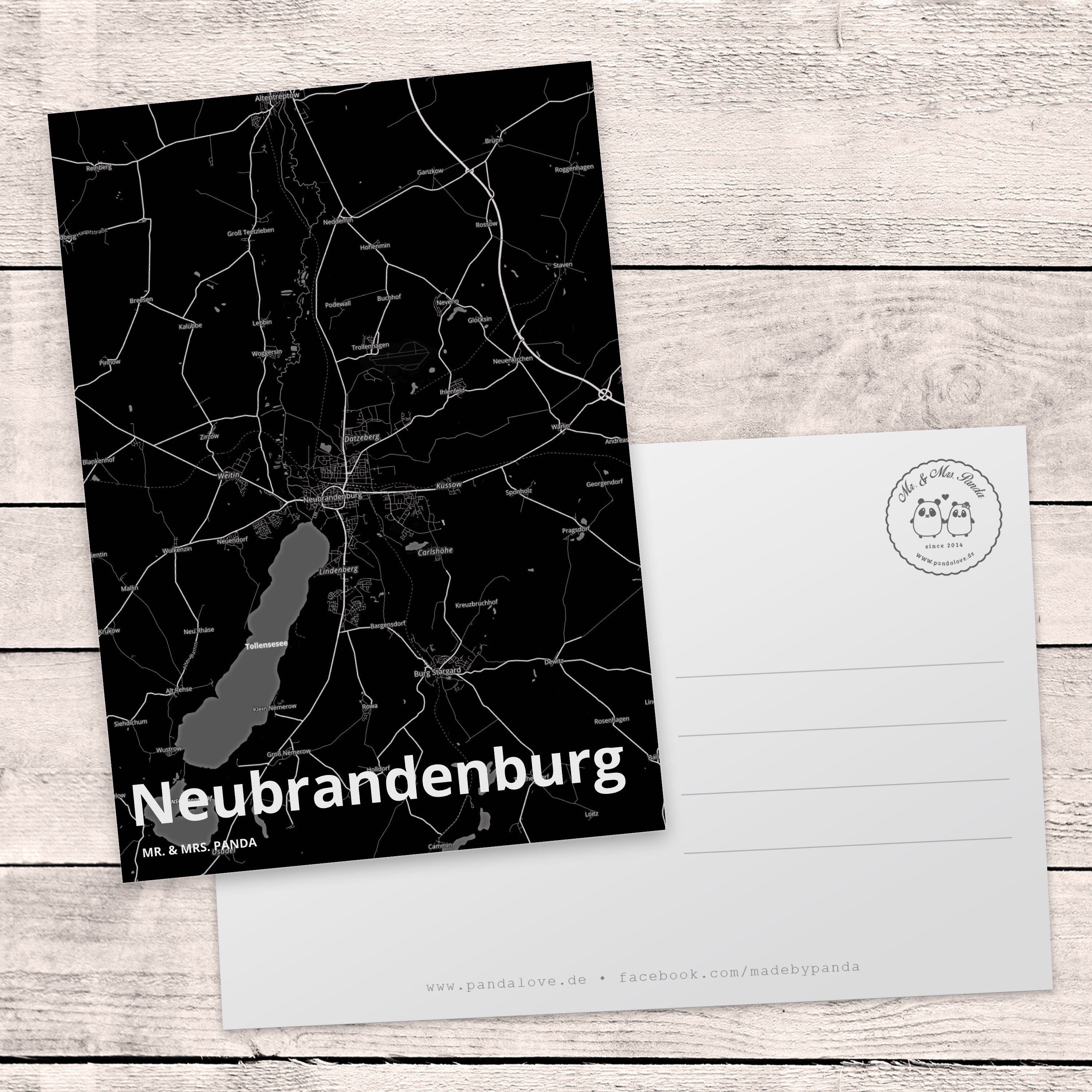 Mr. & Mrs. Panda Postkarte Einladungskart Neubrandenburg Geschenk, Dorf, Stadt, Geschenkkarte, 