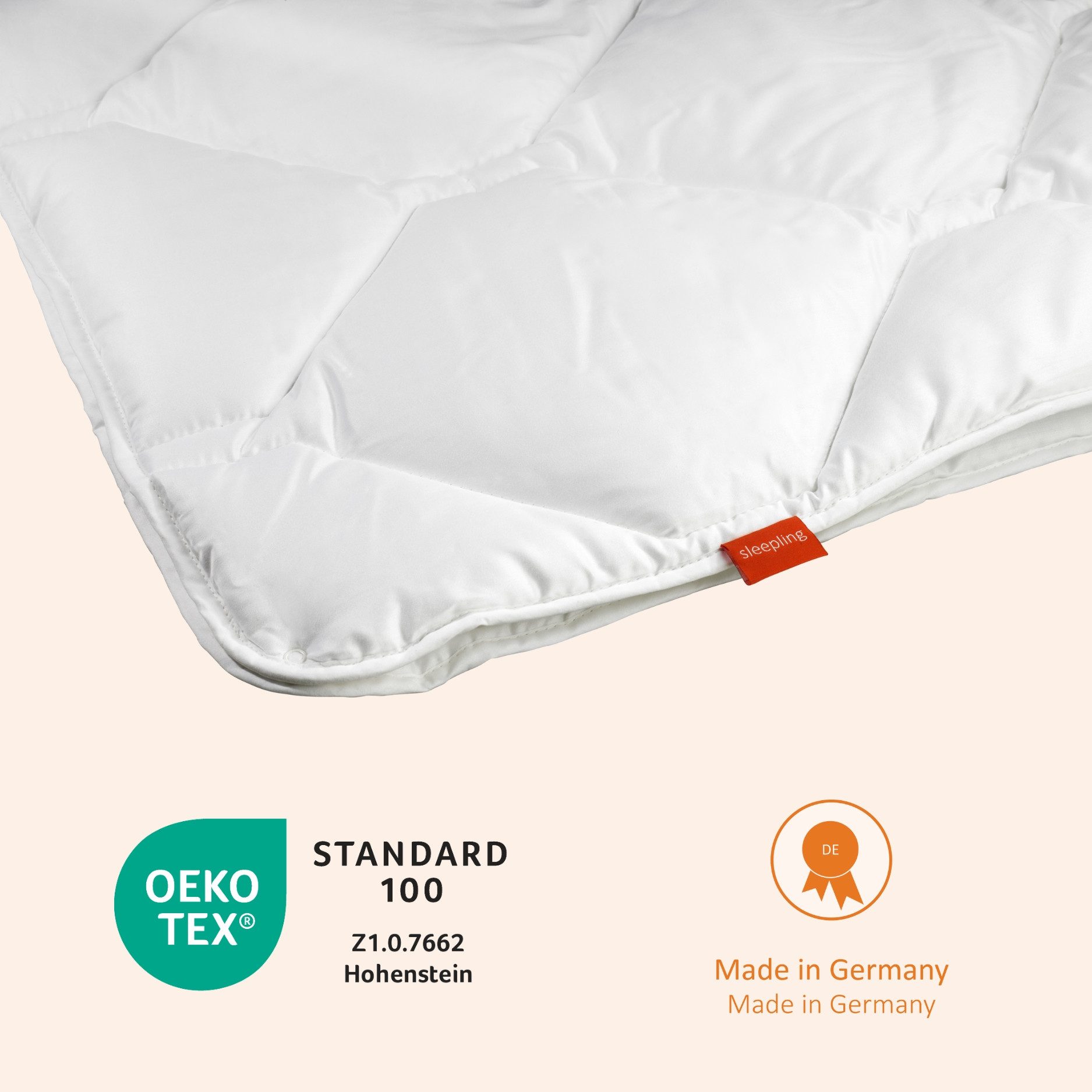sleepling Baumwollbettdecke Komfort 300, Bezug: 100 % Baumwolle, in 135x200 cm, 155x220 cm und Weitere, Allergiker geeignet, Made in EU