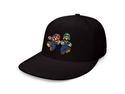Blondie & Brownie Snapback Cap Unisex Erwachsene Mario und Luigi Stick Patch Super Nintendo One Size