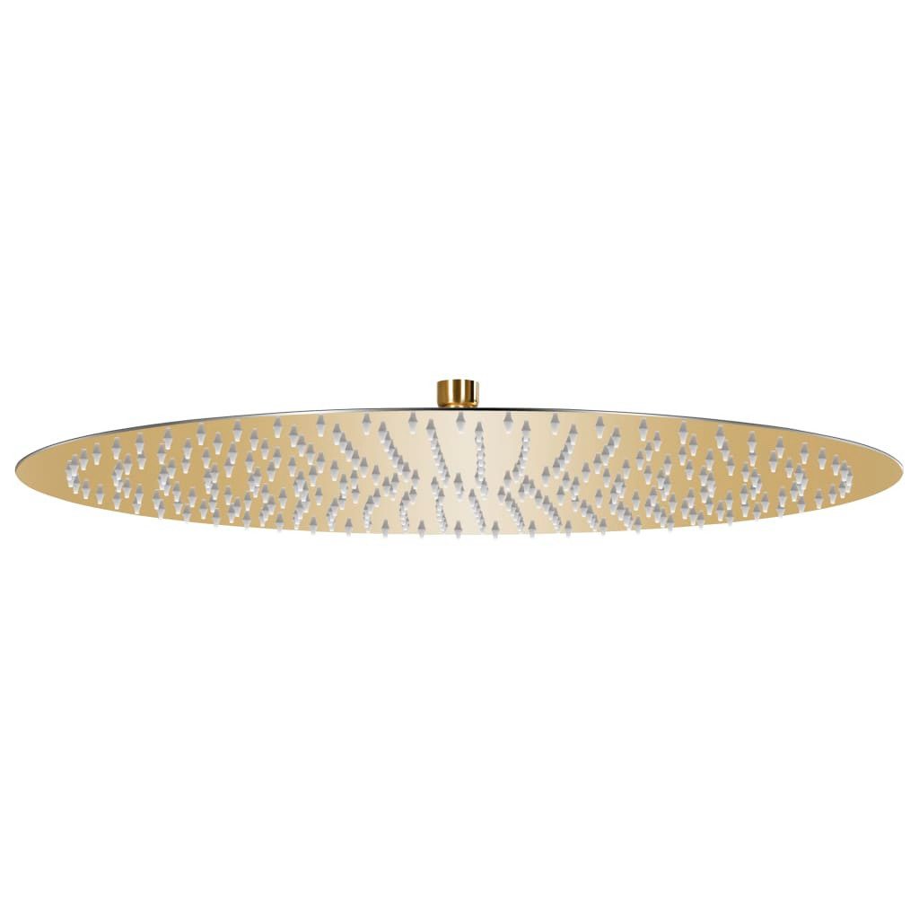 vidaXL Duschbrause Regenbrause Edelstahl 50 cm Rund Golden Duschkopf Regendusche
