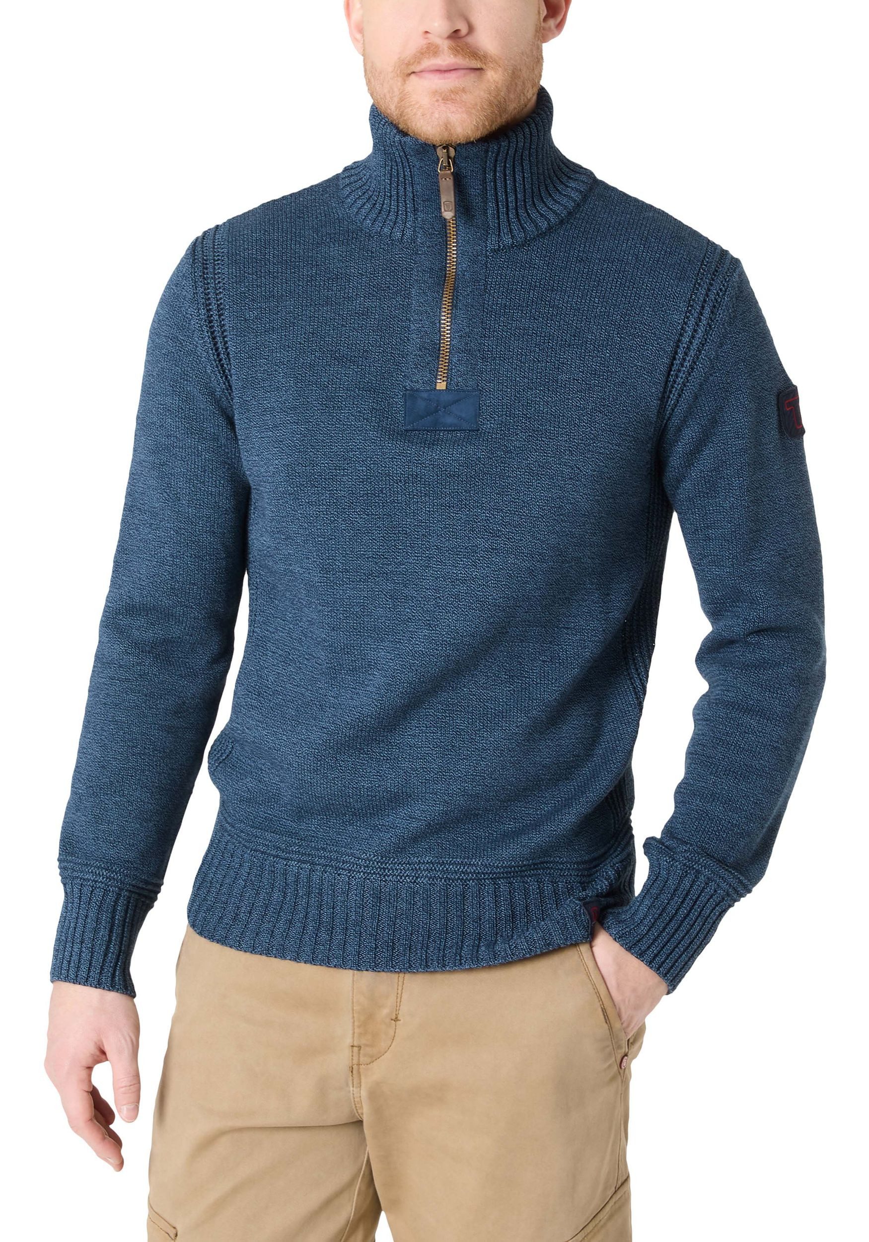 TIMEZONE Strickpullover Stilvoller Pullover mit Reißverschluss-Design günstig online kaufen