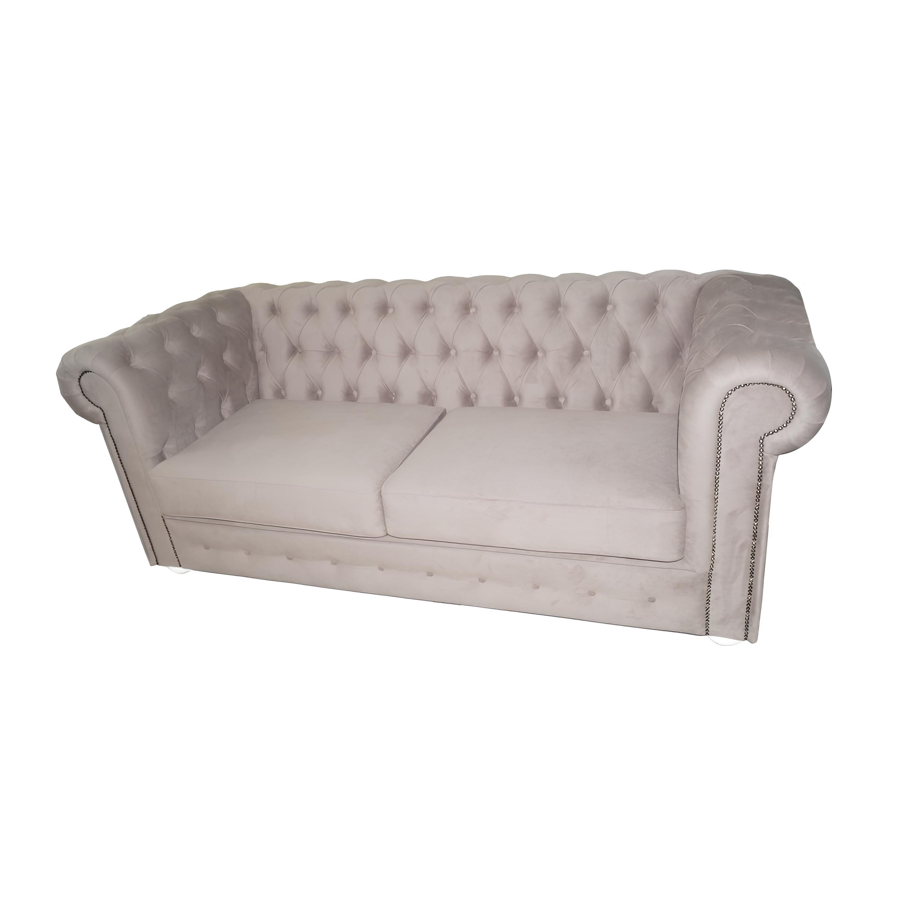 Xlmoebel Chesterfield-Sofa Elegantes Stoffsofa in Chesterfield-Optik mit hohem Sitzkomfort, Hergestellt in Europa