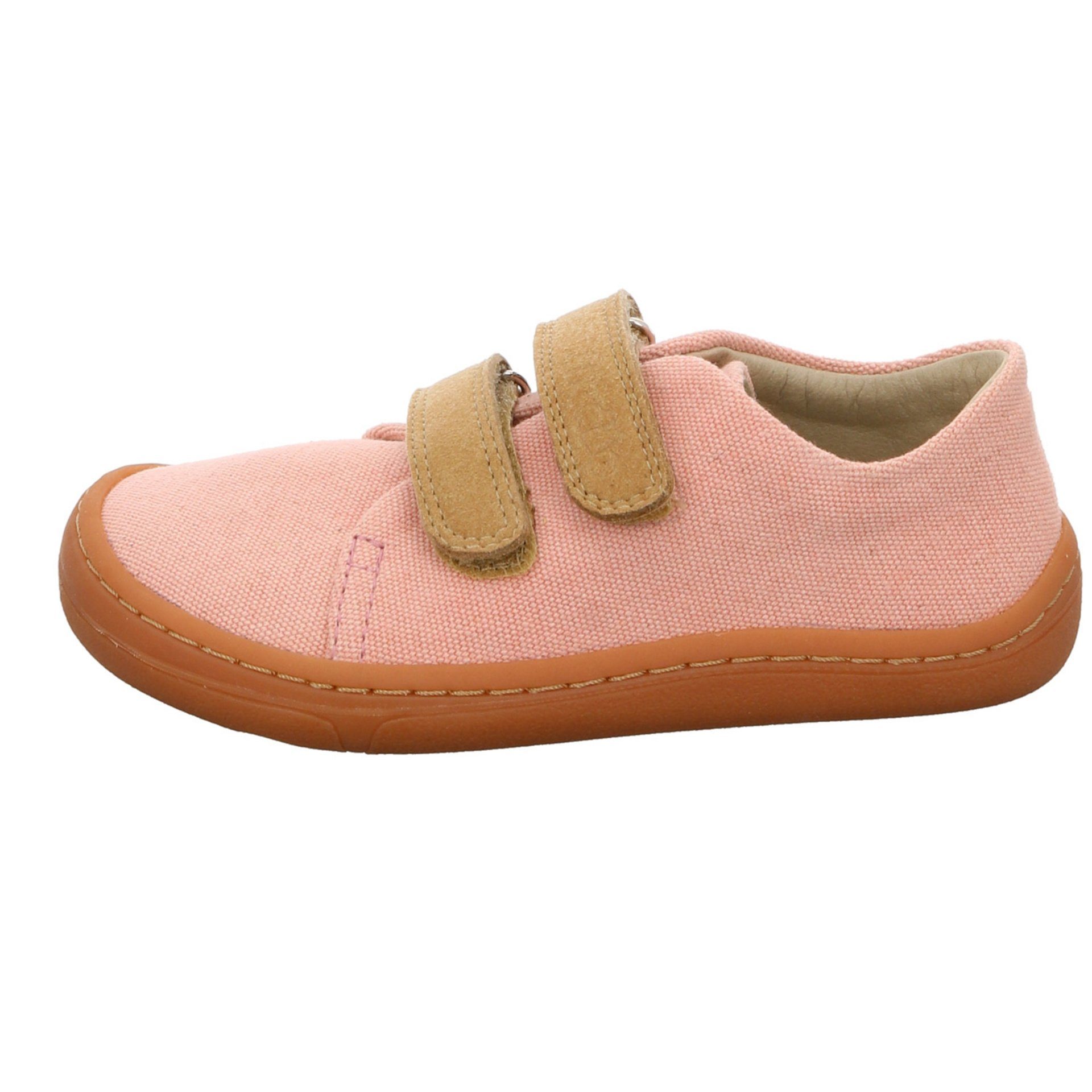 Mädchen Hausschuh Barefoot pink Hausschuhe Canvas Velcro froddo® Hausschuh Vegan