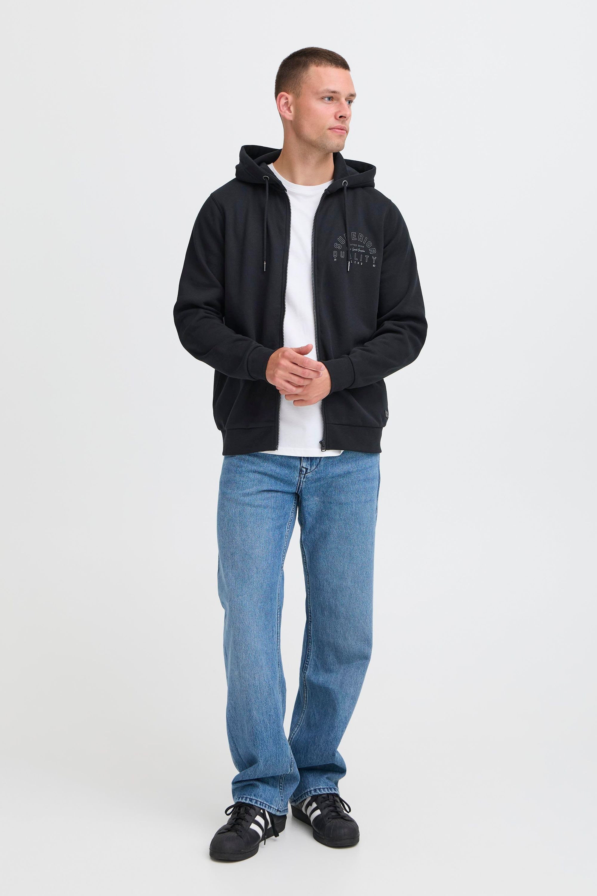 Blend Kapuzensweatjacke BHSunic Schicke Kapuzenfleecejacke mit Print – Bild 3 von 5
