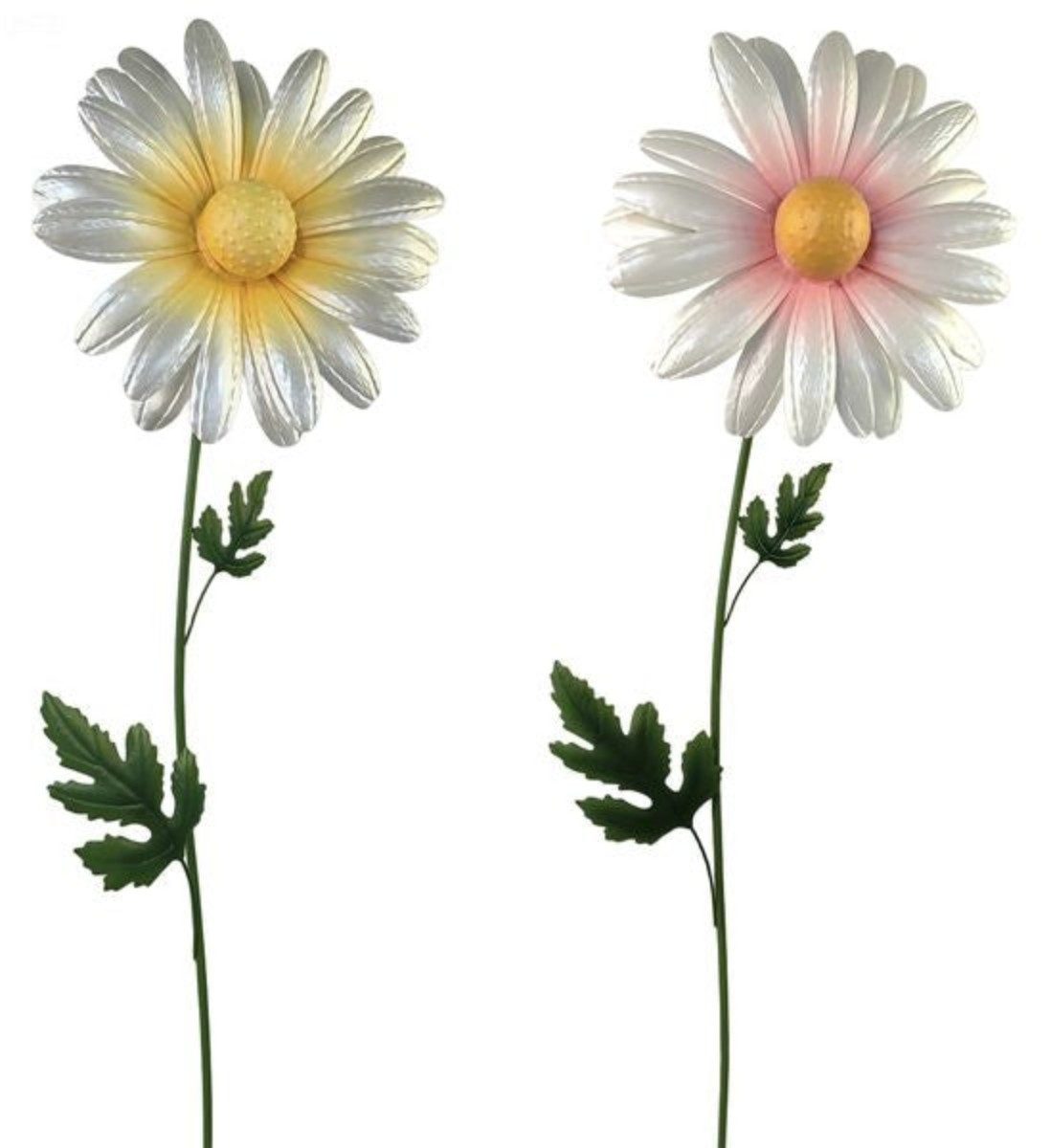 finehomegarden Gartenstecker Blumenstecker 2fach sort. 35x21cm H153cm Dekorativer Gartenstecker (Set, 2-St., 2tlg) Blume aus Metall wetterfest für Garten, Beet, Terrasse & Veranda