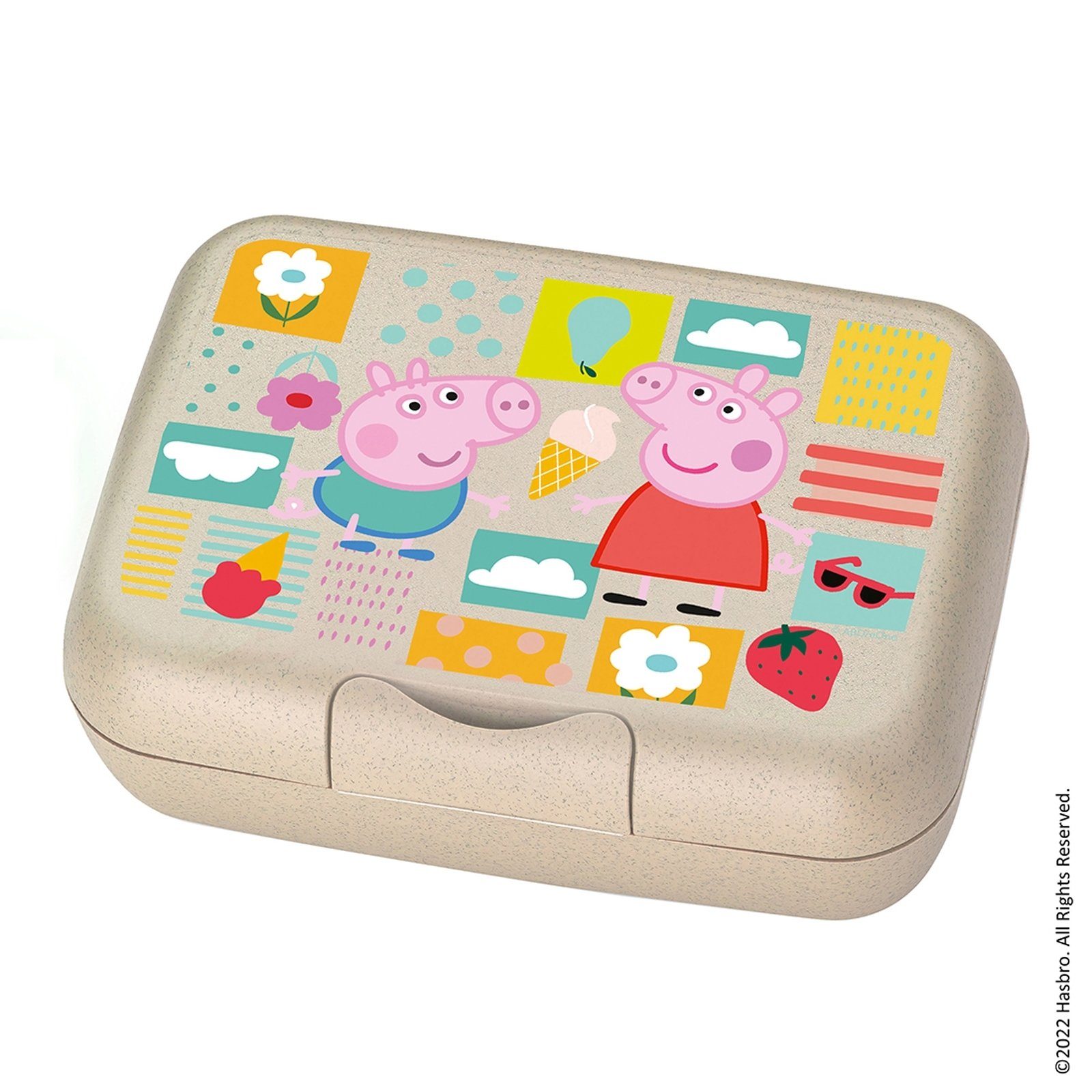 KOZIOL Lunchbox Lunchbox mit Trennschale CANDY L PEPPA PIG, Kunststoff, (Stück, 1-tlg., 1 Lunchbox), Brotdose Kinder