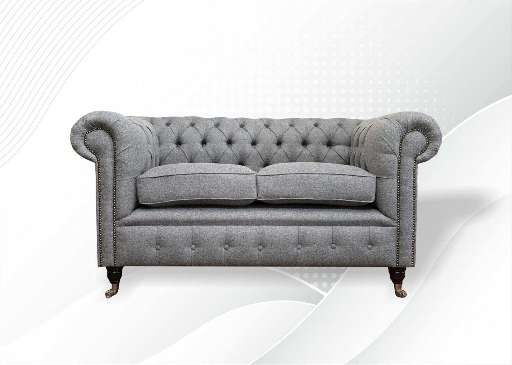 2 cm Sitzer Couch Chesterfield Chesterfield-Sofa, JVmoebel Design 165 Sofa