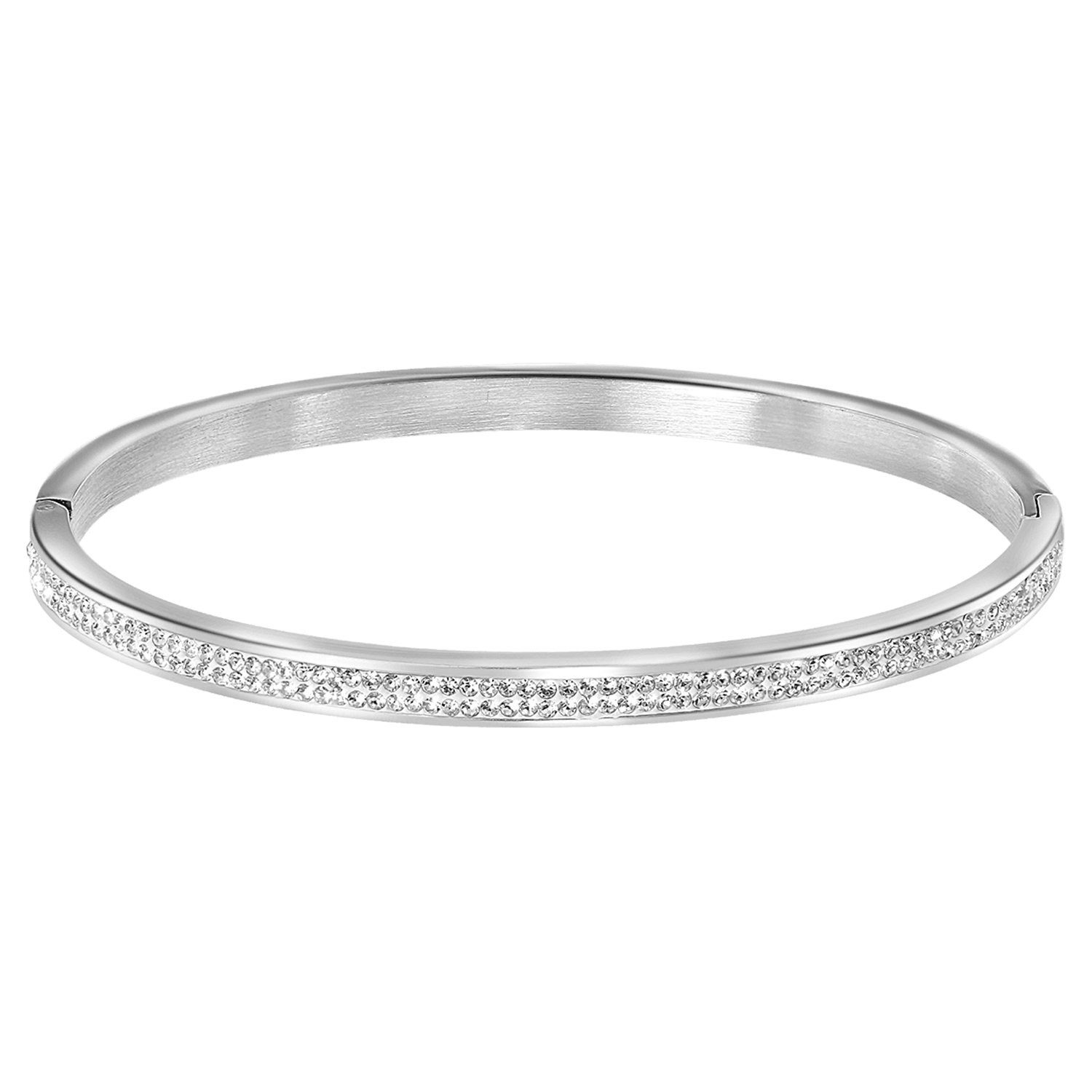 Guess Armreif Armband - Stahl - Silber - Kristall - Damen