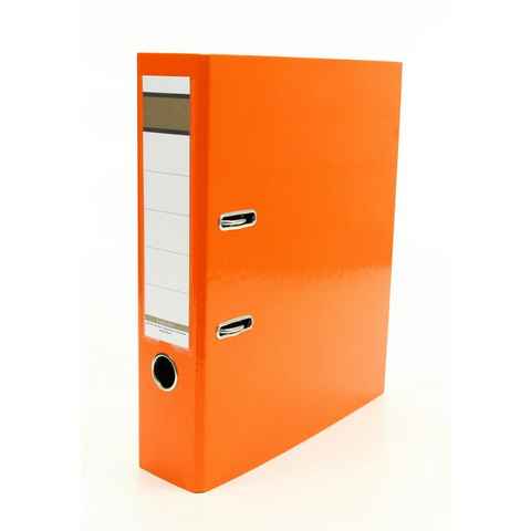 Livepac Office Aktenordner 10x Livepac Caribic Glanz-Ordner / DIN A4 / 75mm breit / Farbe: orange