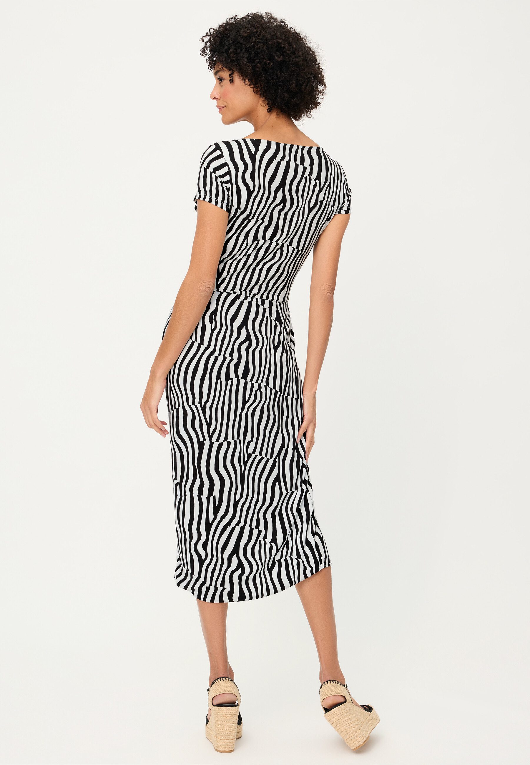 Olsen Midikleid Jerseykleid mit Allover-Dessin günstig online kaufen