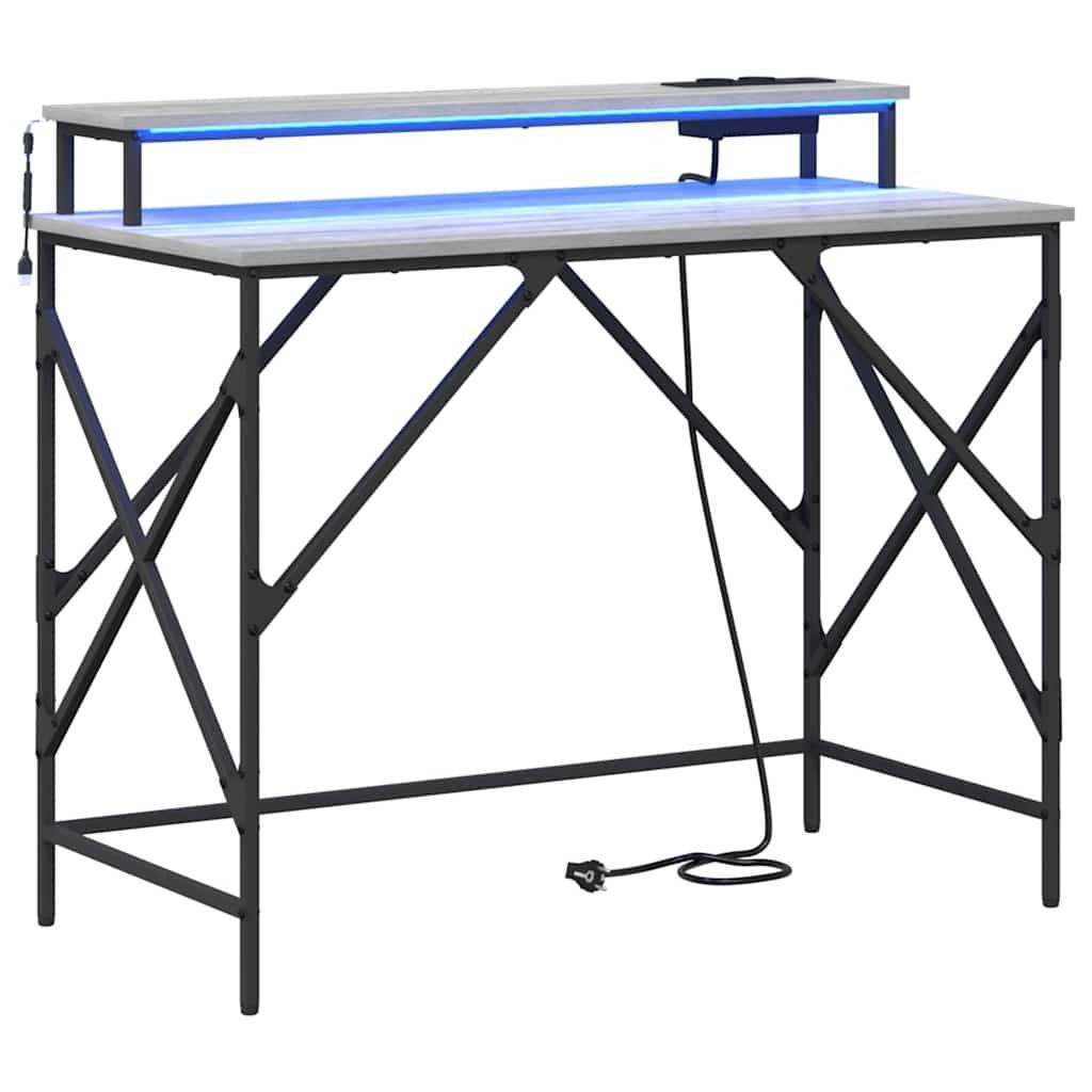 vidaXL Schreibtisch Schreibtisch Graues Sonoma 100 x 50 x 86,5 cm Holzwerkstoff (1-St)