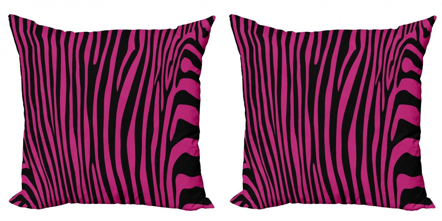 Doppelseitiger Modern Abakuhaus Stück), Boho Accent Tier (2 Kissenbezüge rosa Digitaldruck, Zebra