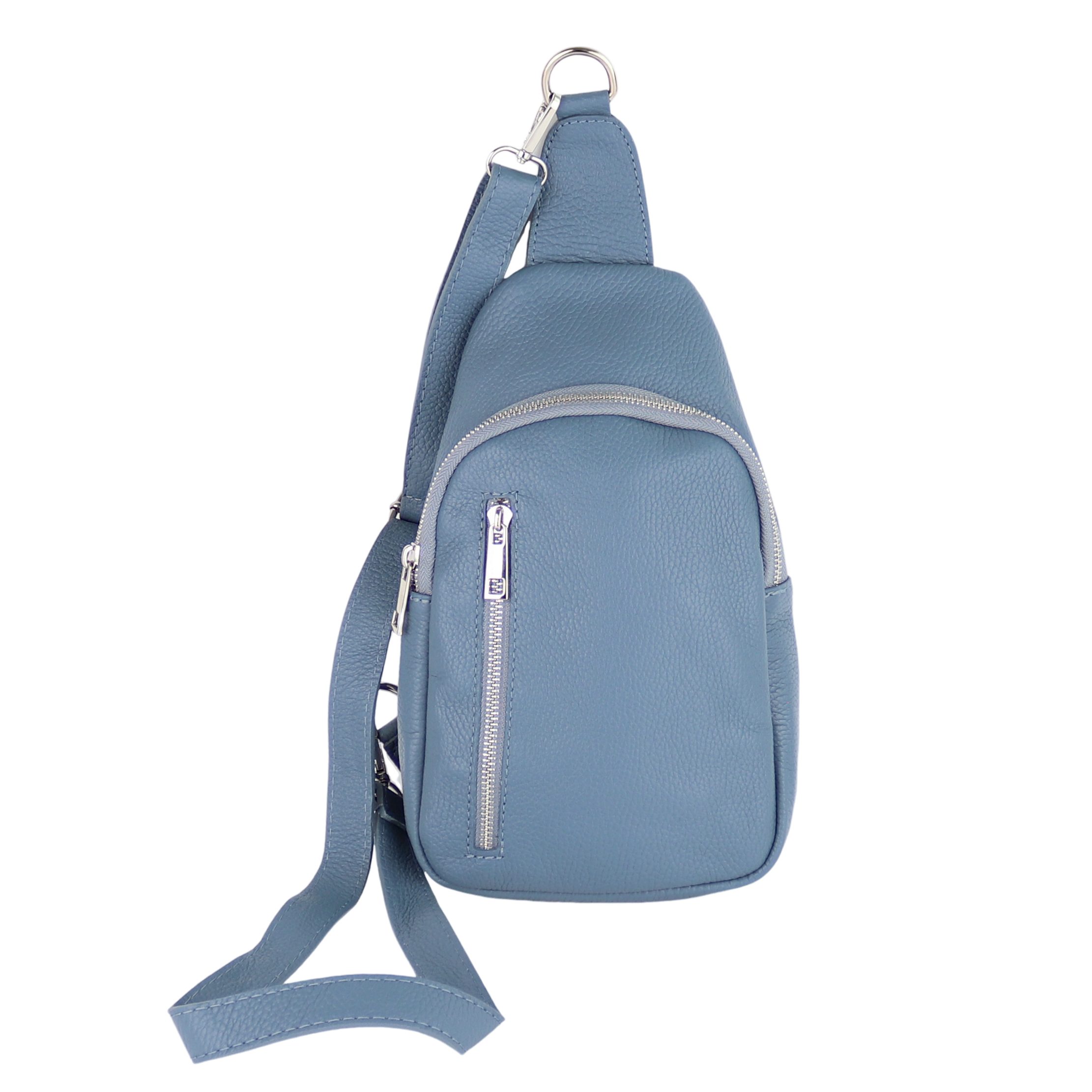 Umhängetasche Sling Bag,Brusttasche, aus Echtleder, Made in Italy
